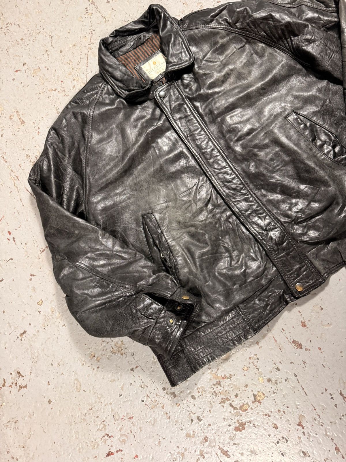 Bill Blass Vintage Bill Blass Leather Bomber Jacket Size US XL / EU 56 / 4 - 4 Thumbnail