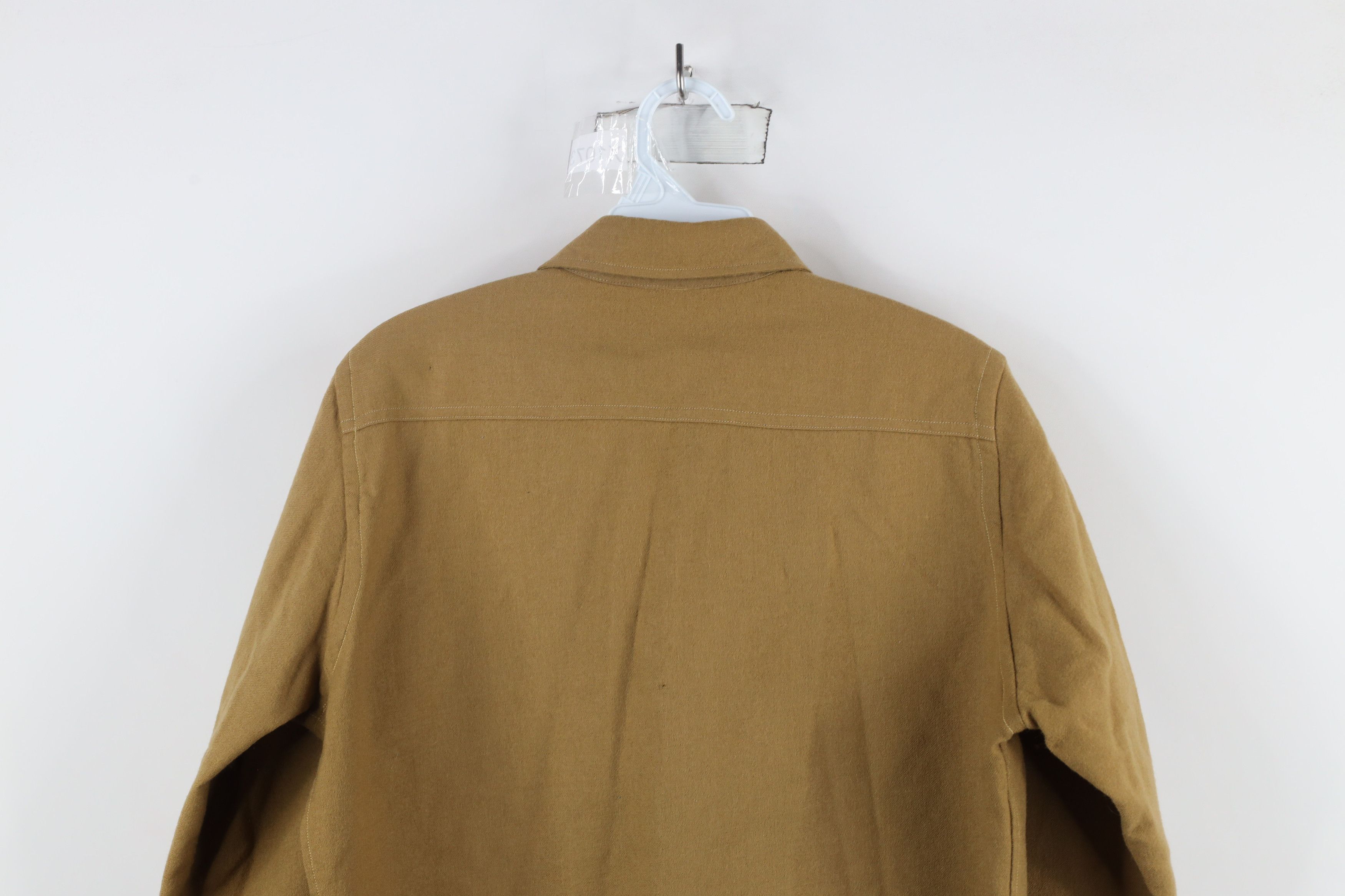 Vintage Vintage 40s WWII Wool Military Field Button Shirt Beige USA Size US L / EU 52-54 / 3 - 14 Thumbnail