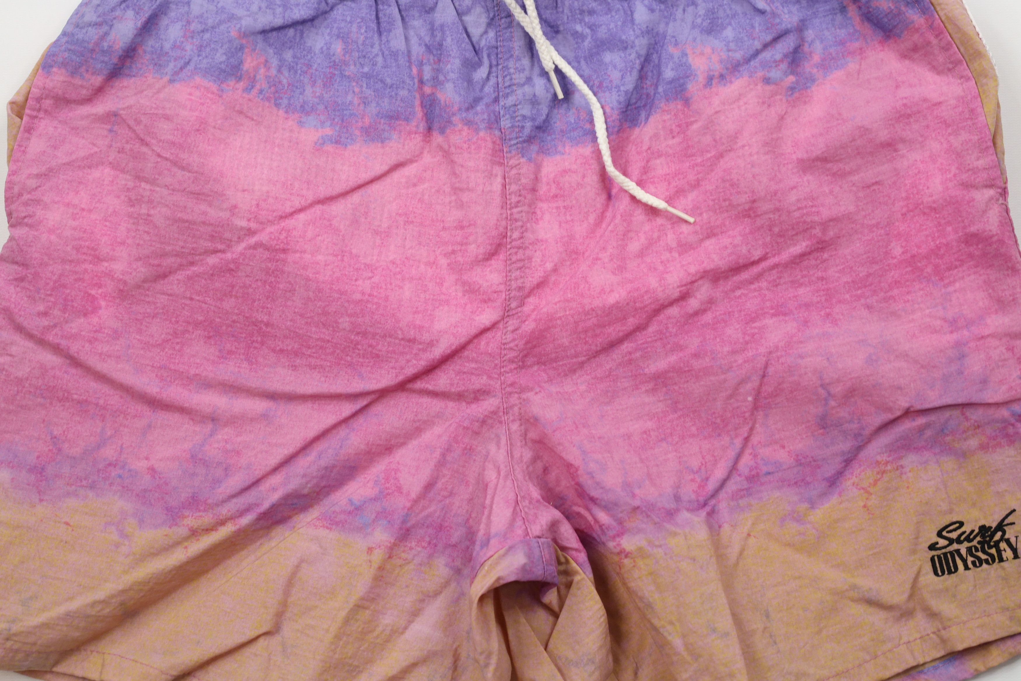 Vintage Vintage 90s Streetwear Wash Tie Dye Lined Beach Swim Shorts Size US 32 / EU 48 - 3 Thumbnail