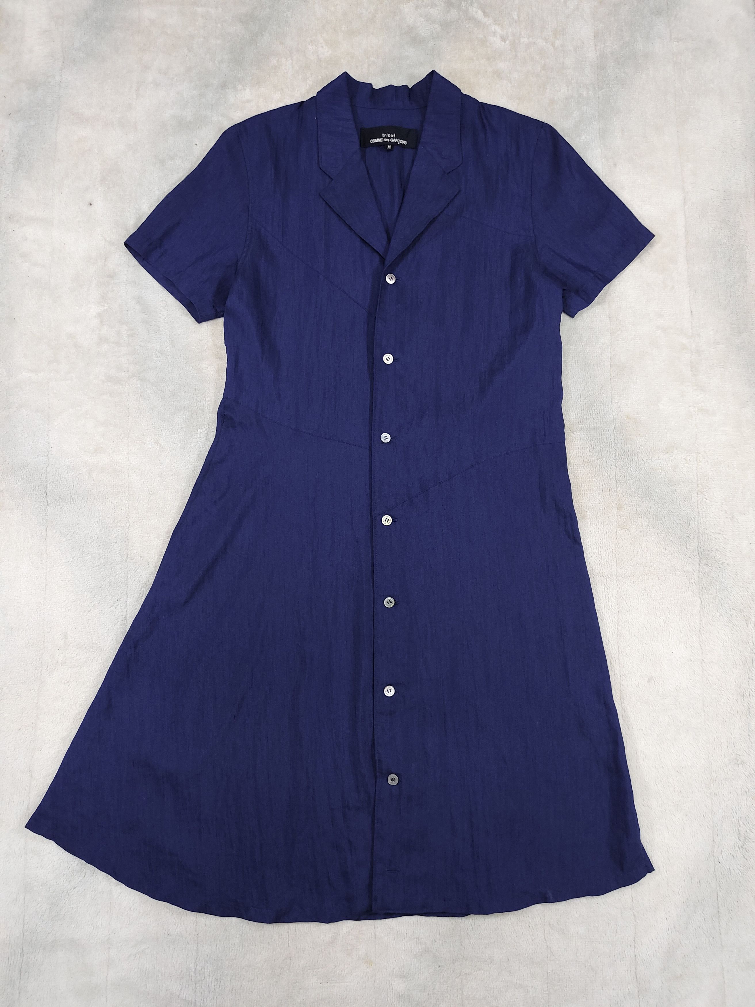 Tricot Comme des Garcons AD1992 Tricot CDG🔥Minimalist Asymmetric Panel Shirt Dress Size M / US 6-8 / IT 42-44 - 7 Thumbnail