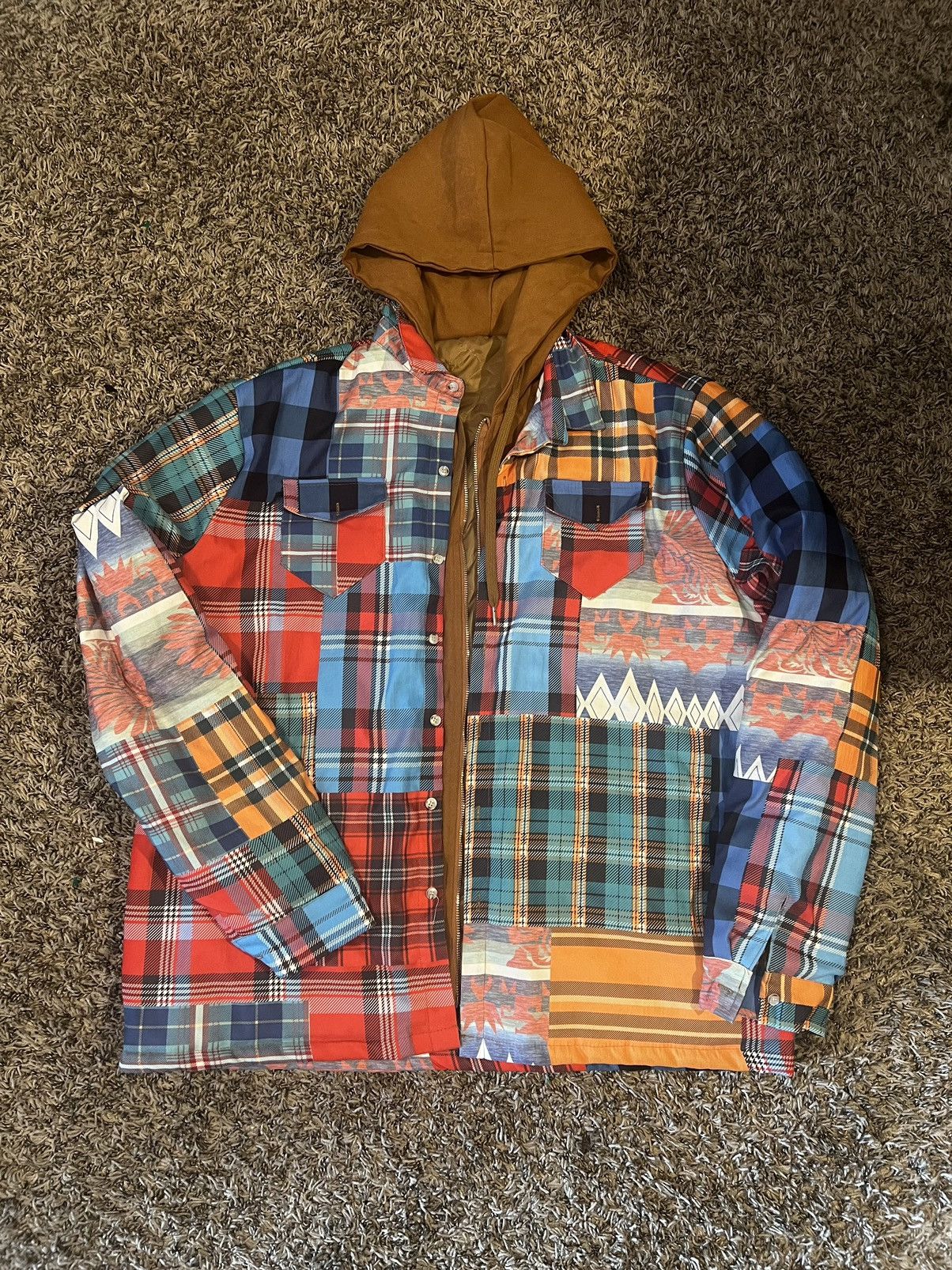 Kapital Streetwear Vintage VINTAGE PATCHWORK STYLED FLANNEL HOODIE Grailed