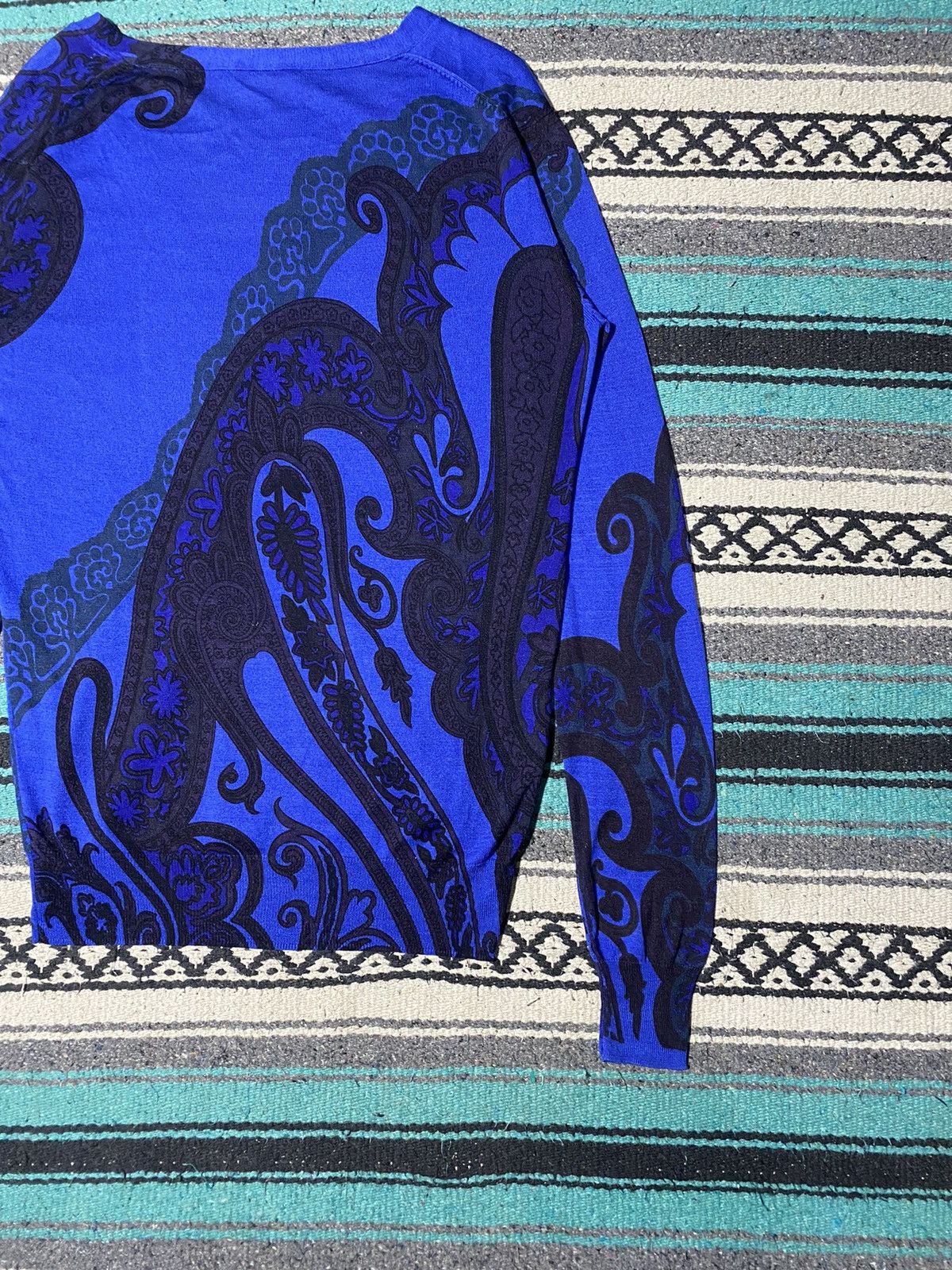 Etro Etro Paisley Jacquard Cardigan In Blue Size US M / EU 48-50 / 2 - 8 Thumbnail