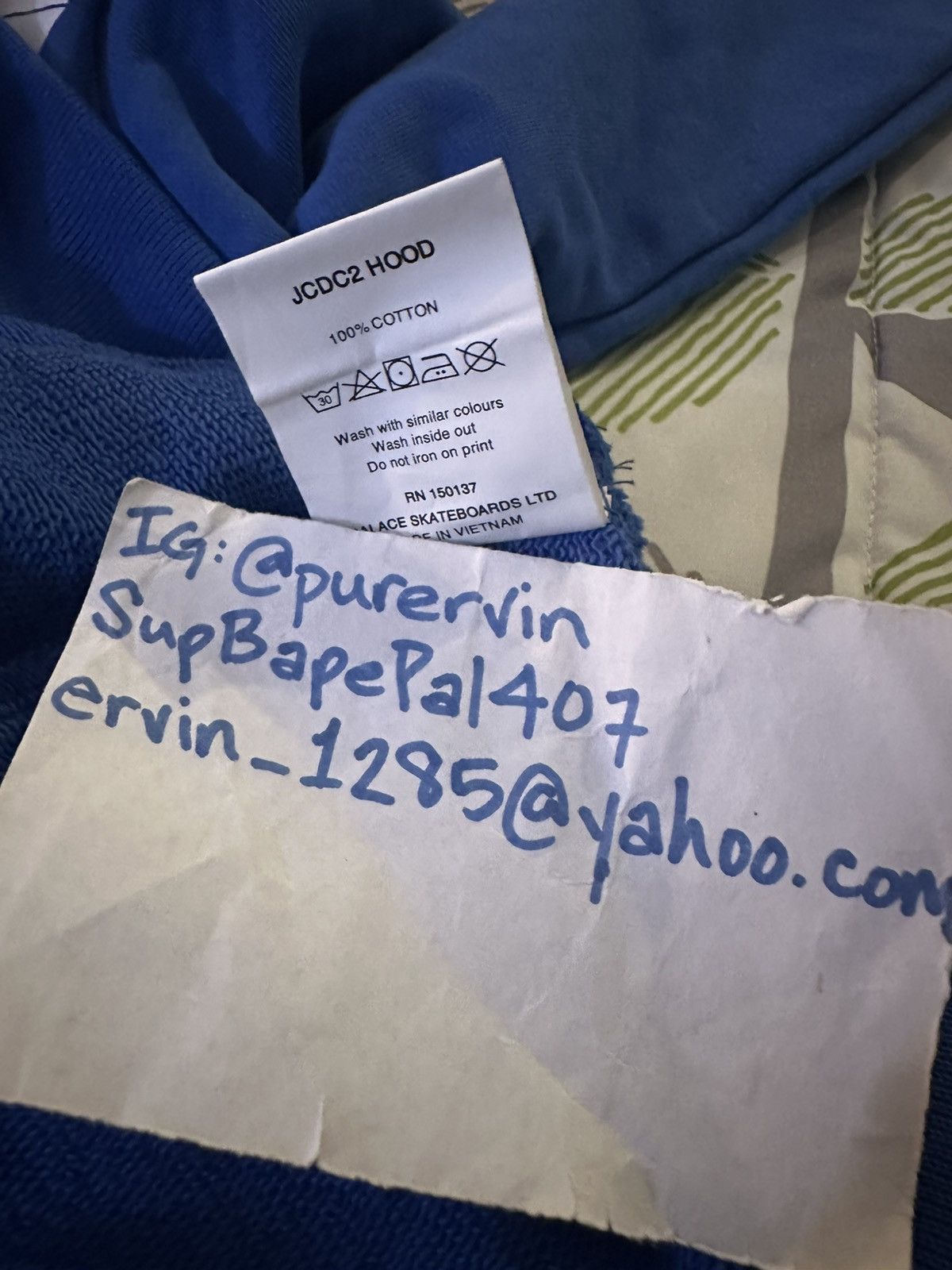 Palace JC/DC Hood Blue size Large Size US L / EU 52-54 / 3 - 5 Thumbnail