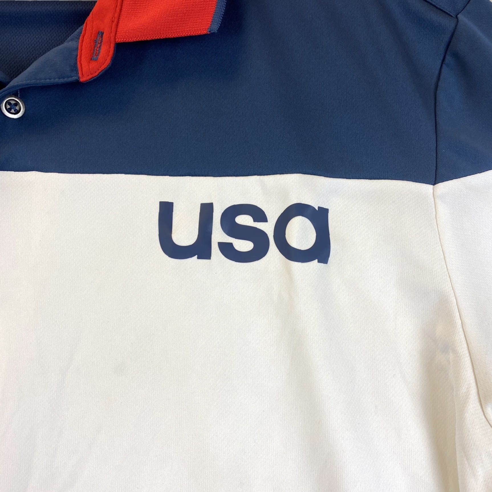 Nike Nike Team USA Polo Shirt Polo Adidas Mens XL Red Short Sleeve Cotton Multicolor /70-16 Size US XL / EU 56 / 4 - 2 Thumbnail