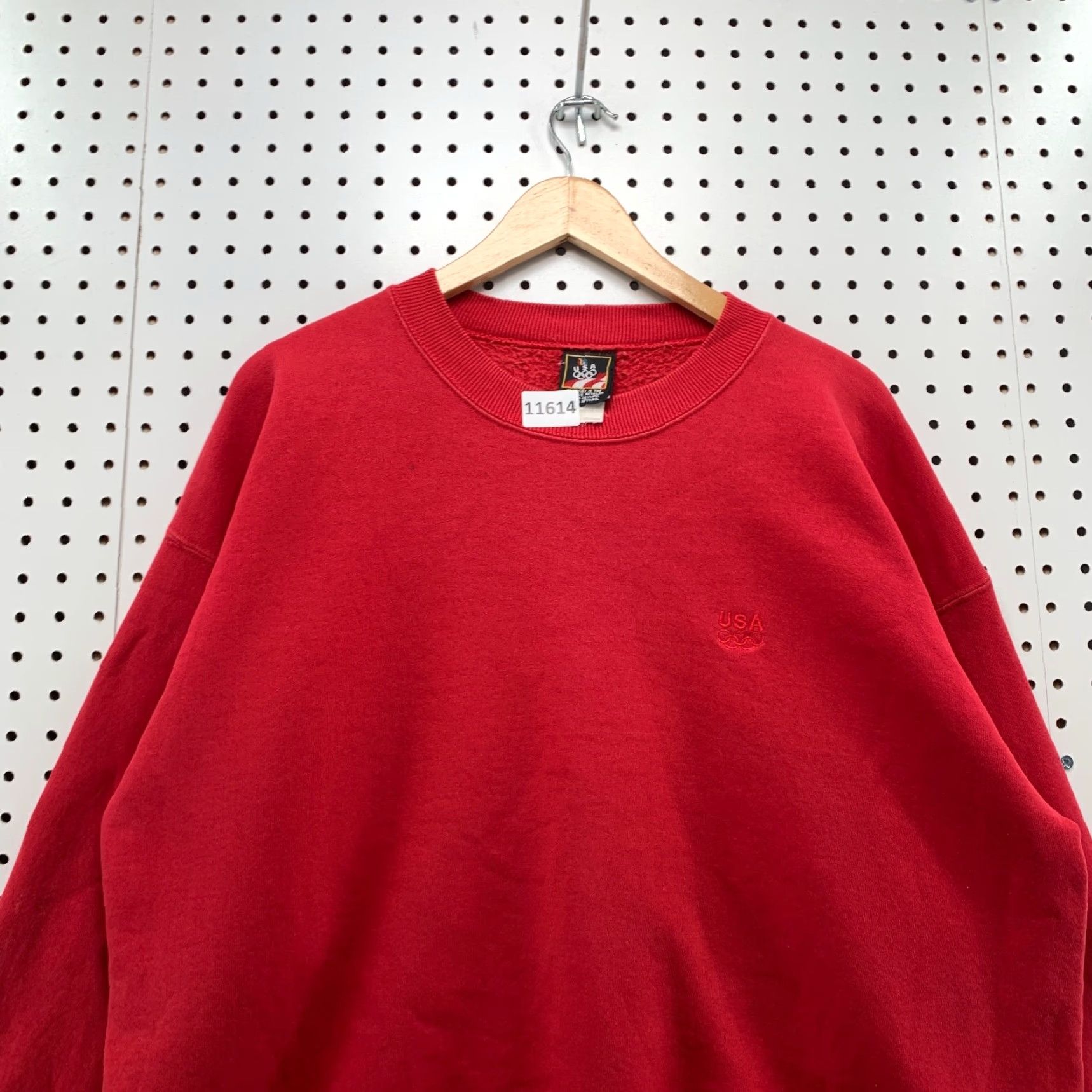 Vintage VINTAGE Olympic USA Crewneck Sweatshirt Mens XL Red Fleece Embroidered Logo 90s Made in USA Sweatshirt Size US XL / EU 56 / 4 - 6 Thumbnail