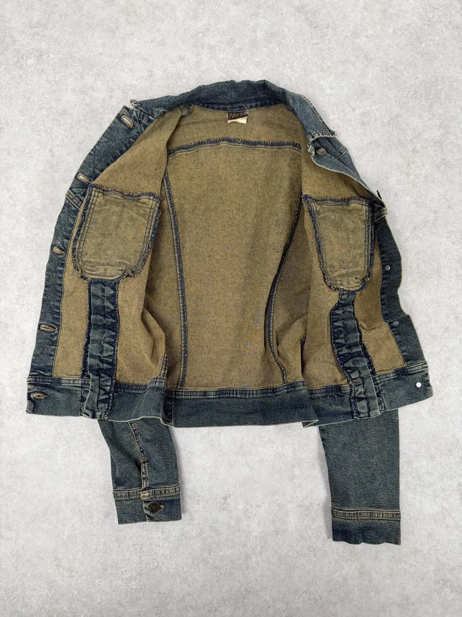 Vintage 2000s Plein Sud Metal Hook Laced Raw Denim Jacket Size S / US 4 / IT 40 - 7 Thumbnail