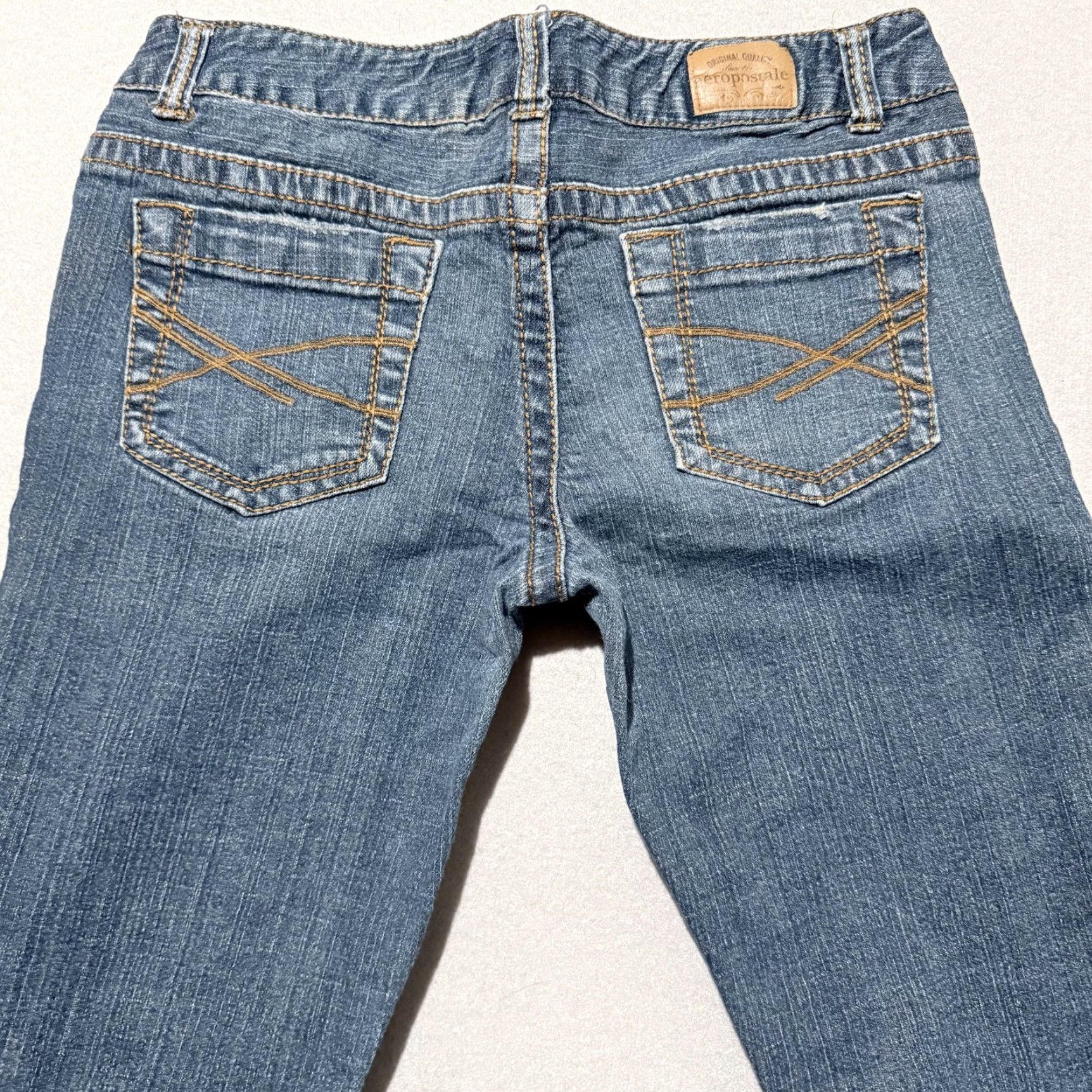 Vintage Aéropostale Bayla Jeans Women's Blue Denim Low Rise Skinny Fit Stretch - 9/10 Jeans Size 32" / US 10 / IT 46 - 4 Thumbnail