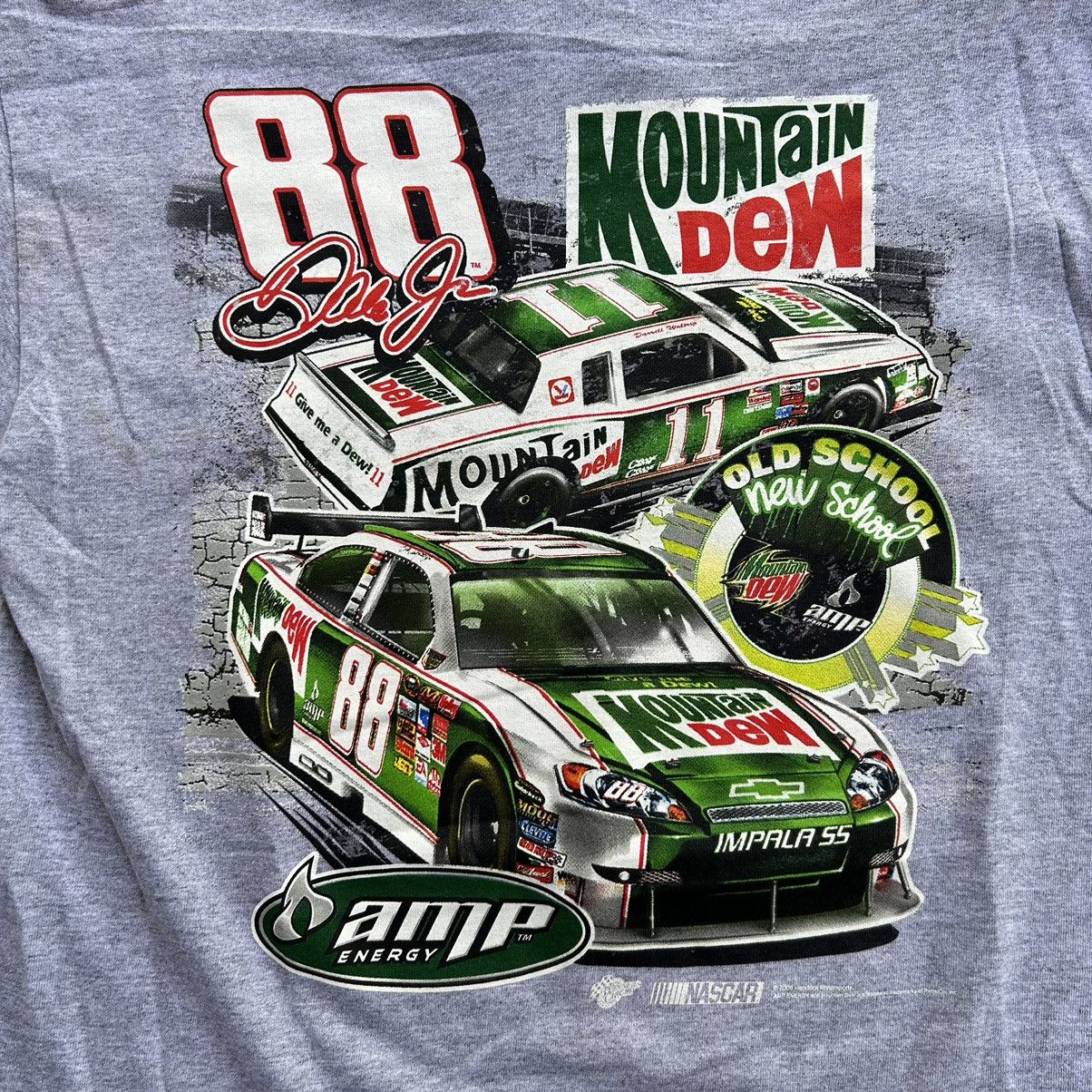 Chase Authentics × NASCAR × Vintage Vintage Y2K NASCAR Dale Jr Mountain Dew Racing T Shirt Size US M / EU 48-50 / 2 - 6 Thumbnail