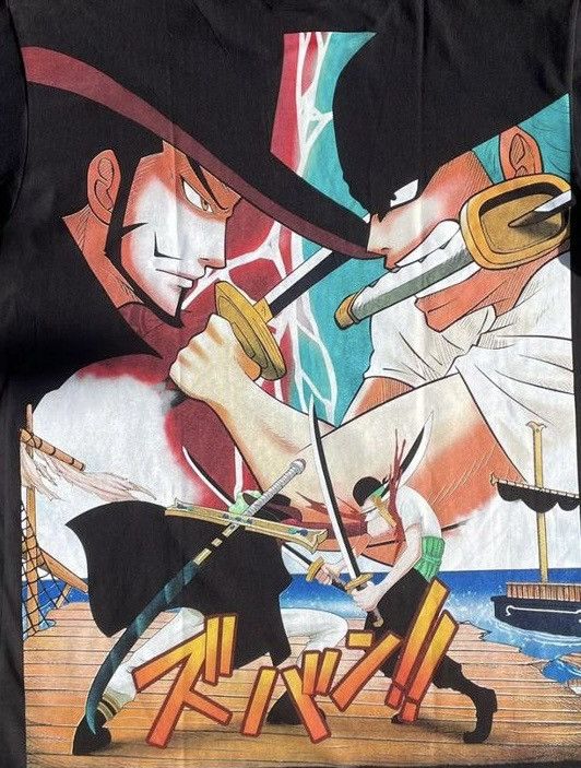 Japanese Brand × One Piece × Vintage Bootleg Mihawk VS Zoro one piece Size US XL / EU 56 / 4 - 4 Thumbnail