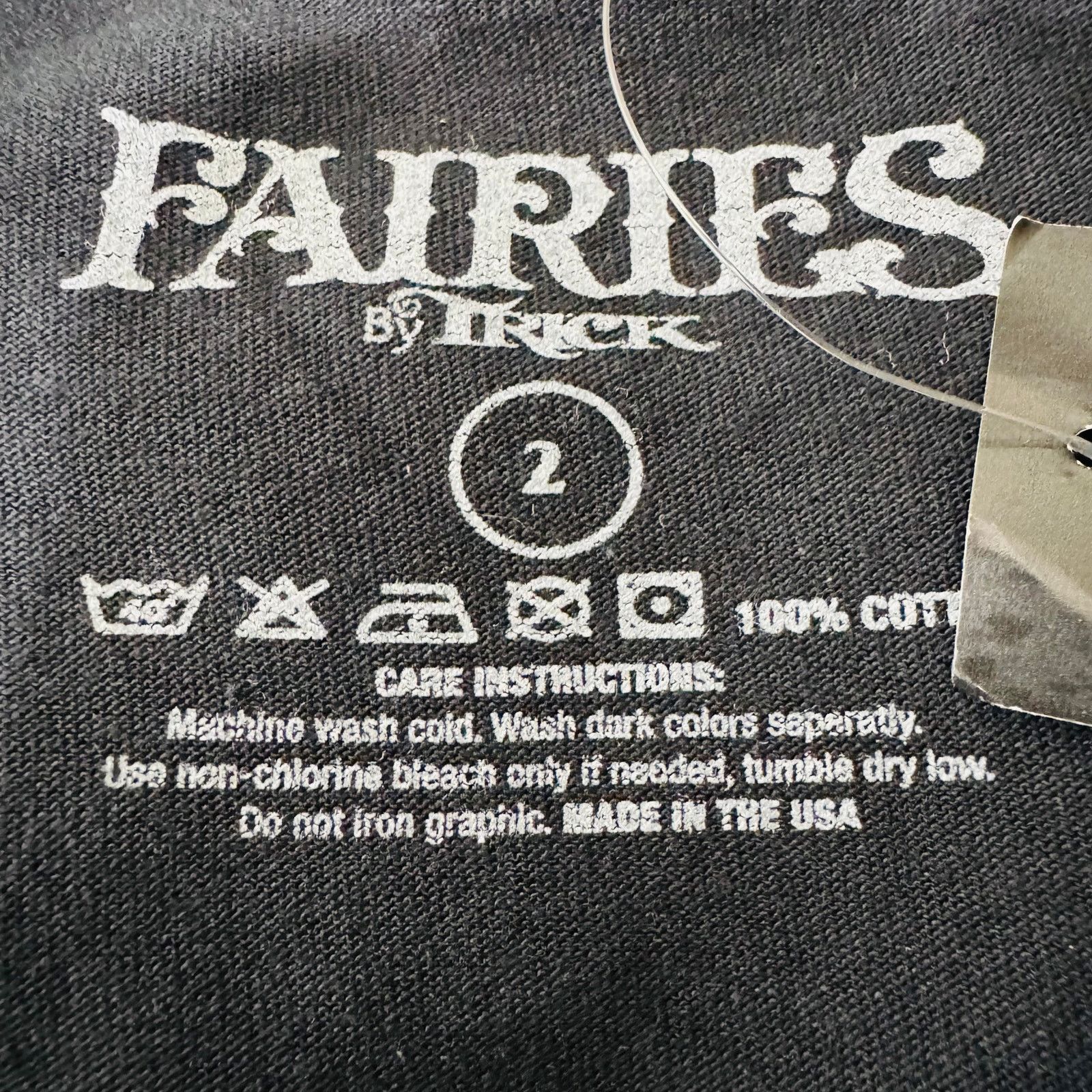Hot Topic Hot Topic Fairies by Trick 4Tricks Deer Black Tee NWT Size XXL / US 16-18 / IT 52-54 - 4 Thumbnail