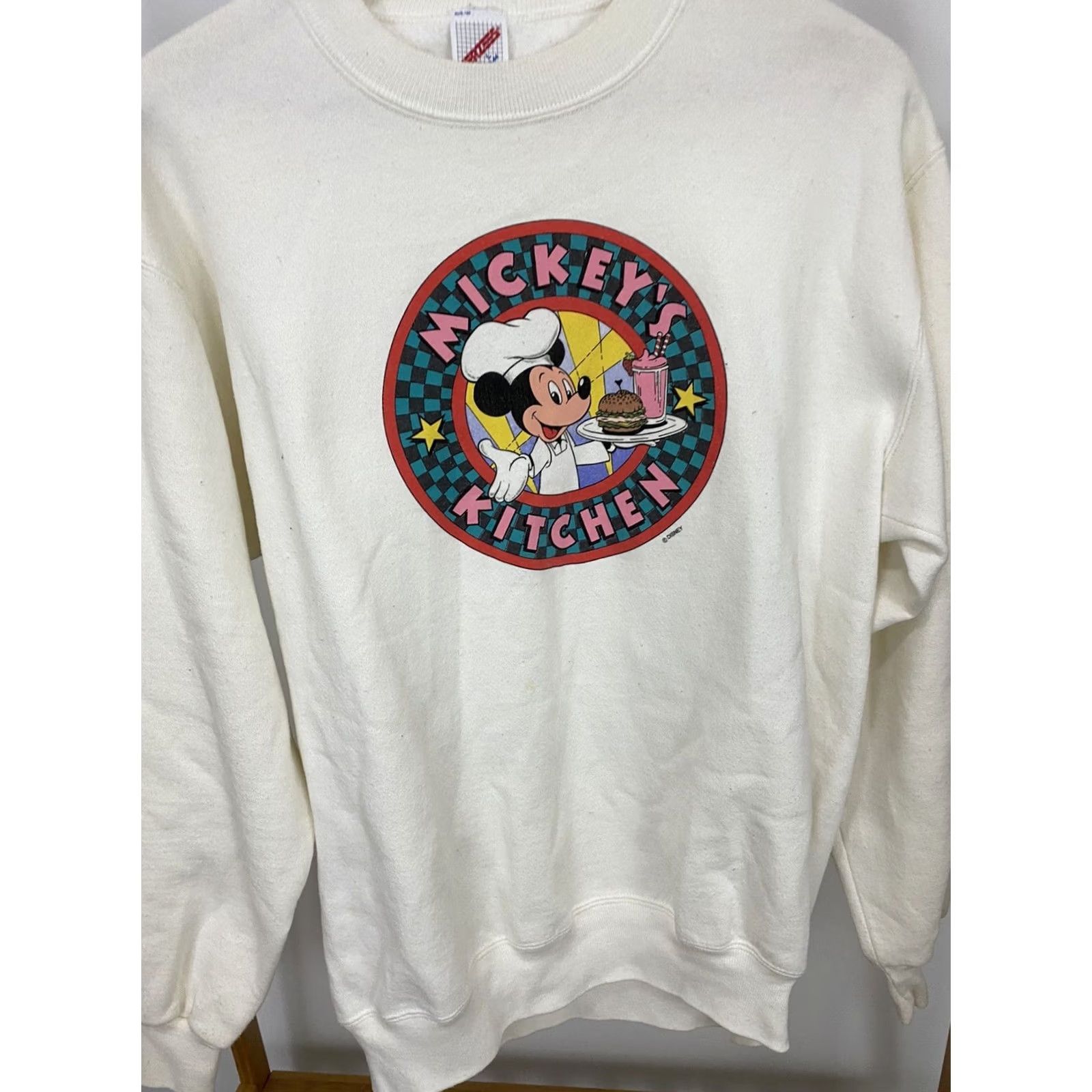 Jerzees RARE VTG Mickey's Kitchen Fast Food Restaurant Chain Crewneck Sweatshirt L USA shirt MEN Jerzees Cream/White Size US L / EU 52-54 / 3 - 5 Thumbnail