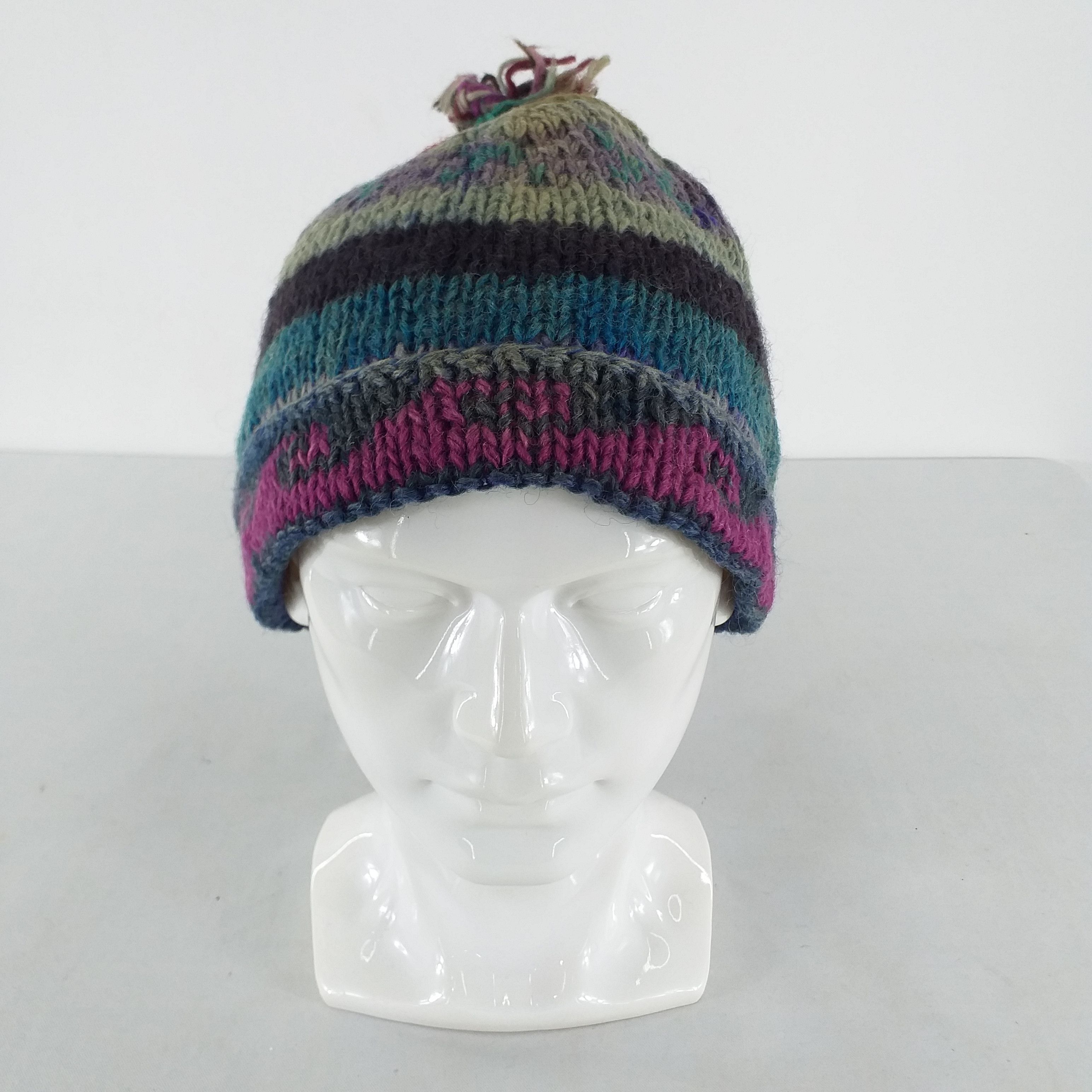 Japanese Brand Stripes Snow Cap Hat Beanie -BN392 Size ONE SIZE - 2 Thumbnail