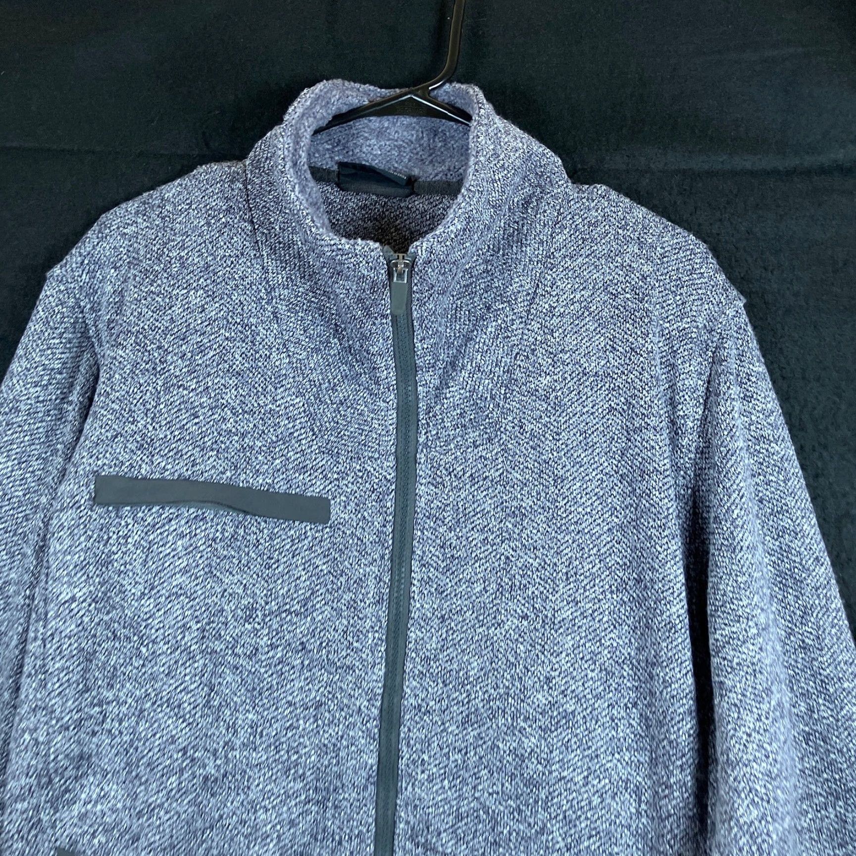 Vintage Fossa Mens Jacket Gray Full Zip Fleece Kentfield Herringbone Large Size US L / EU 52-54 / 3 - 2 Thumbnail