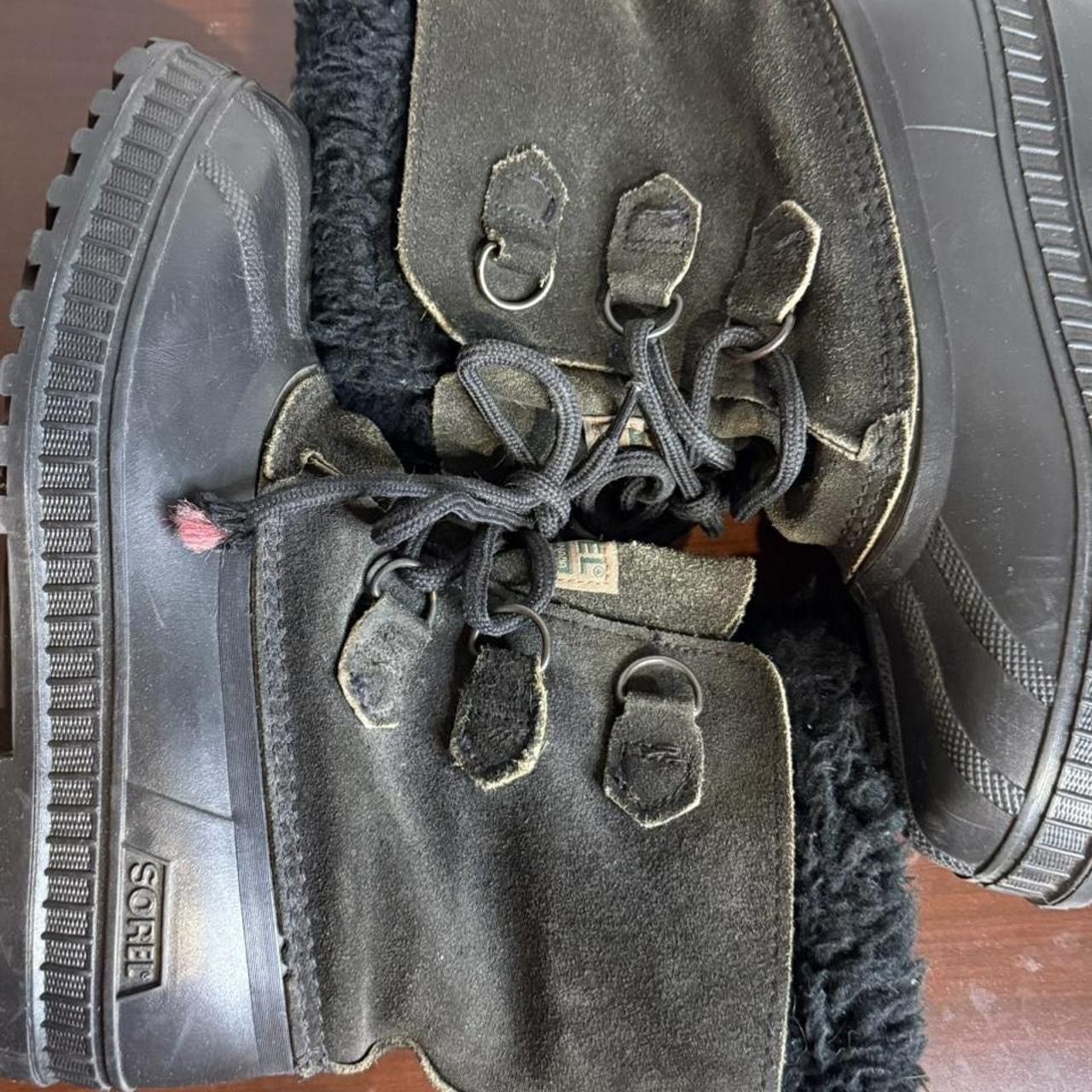 SOREL Vintage Sorel Kaufman Winter Suede Boots size 6 Women Black Size US 6 / IT 36 - 2 Thumbnail