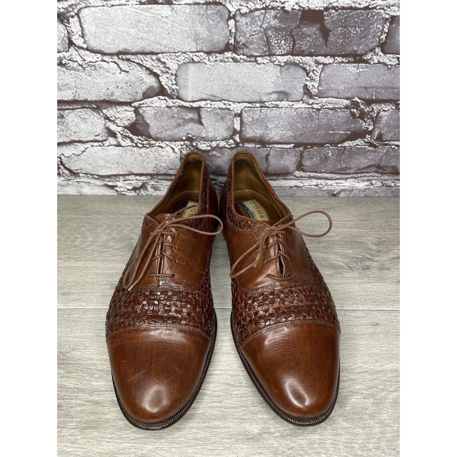 Johnston & Murphy Johnston Murphy Domani Brown Leather Cap Toe Basketweave Lac Size US 10.5 / EU 43-44 - 10 Thumbnail