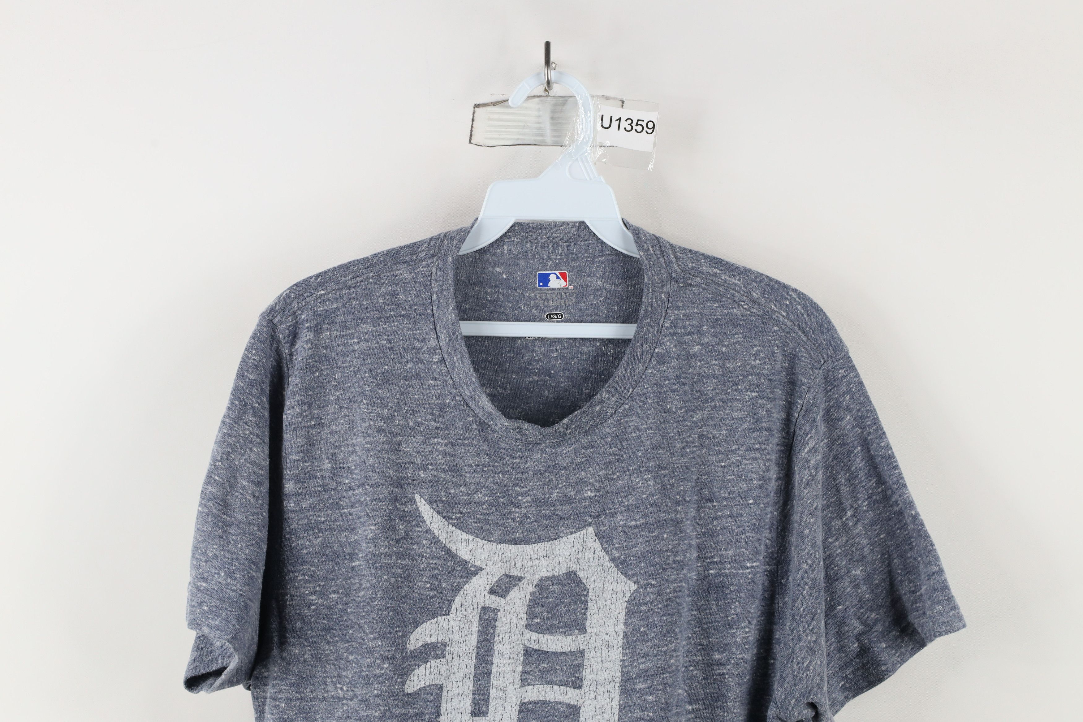 Vintage Y2K D Detroit Tigers Baseball Jersey Knit T-Shirt Blue Size US L / EU 52-54 / 3 - 2 Thumbnail
