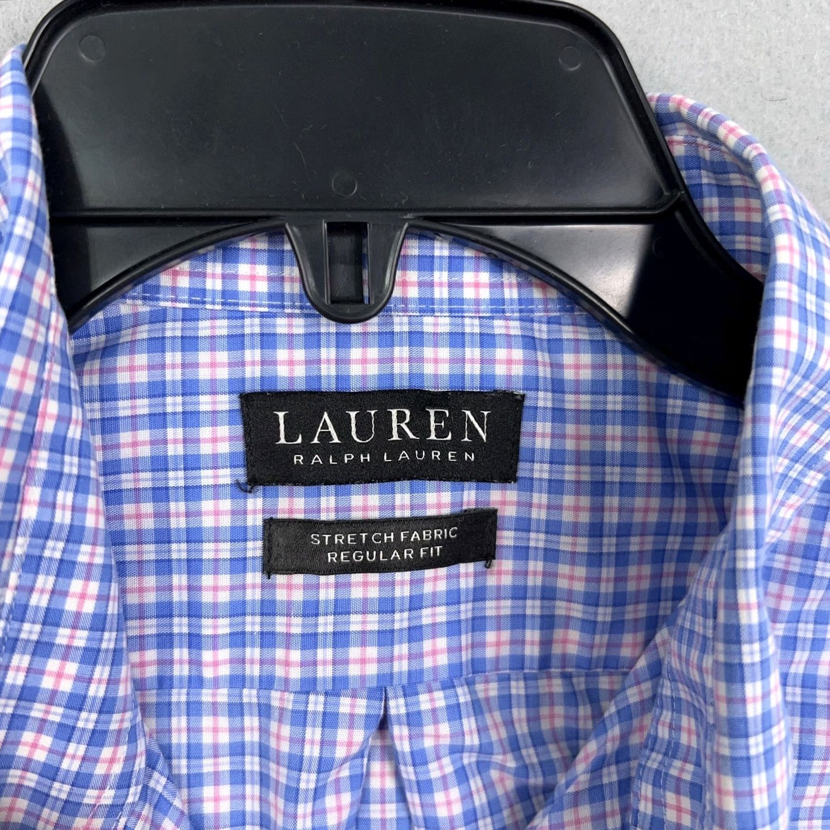 Ralph Lauren Lauren Ralph Lauren Shirt Mens Large Blue Plaid Button-Down Stretch Black Label Shirt Size US L / EU 52-54 / 3 - 4 Thumbnail
