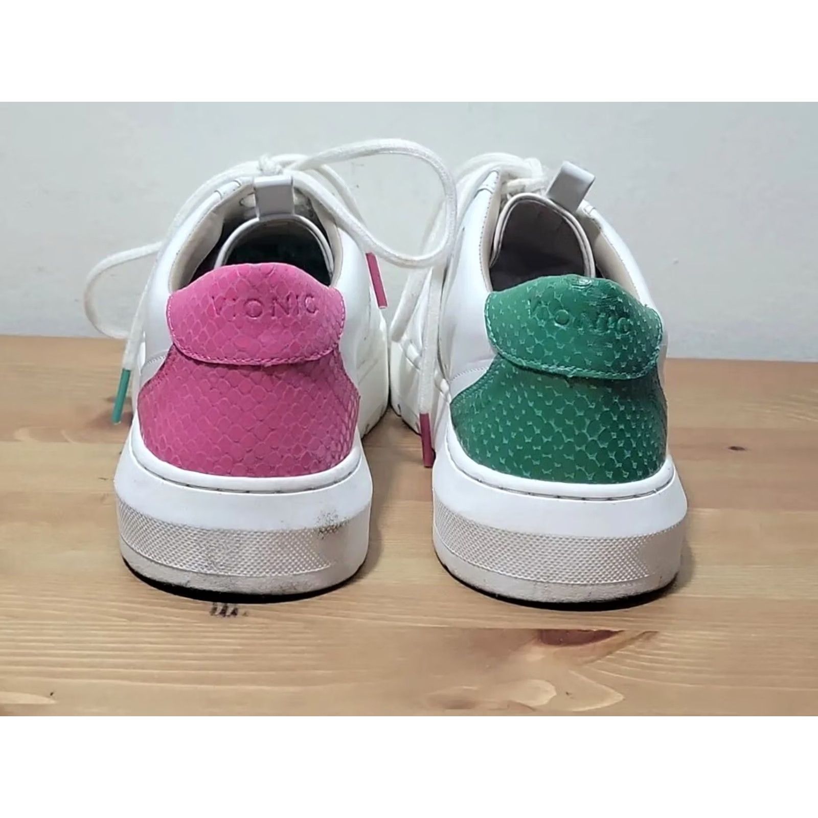 Vionic Vionic Womens Simasa Sneaker Leather Lizard White Pink Green Size 7 Size US 7 / IT 37 - 5 Thumbnail