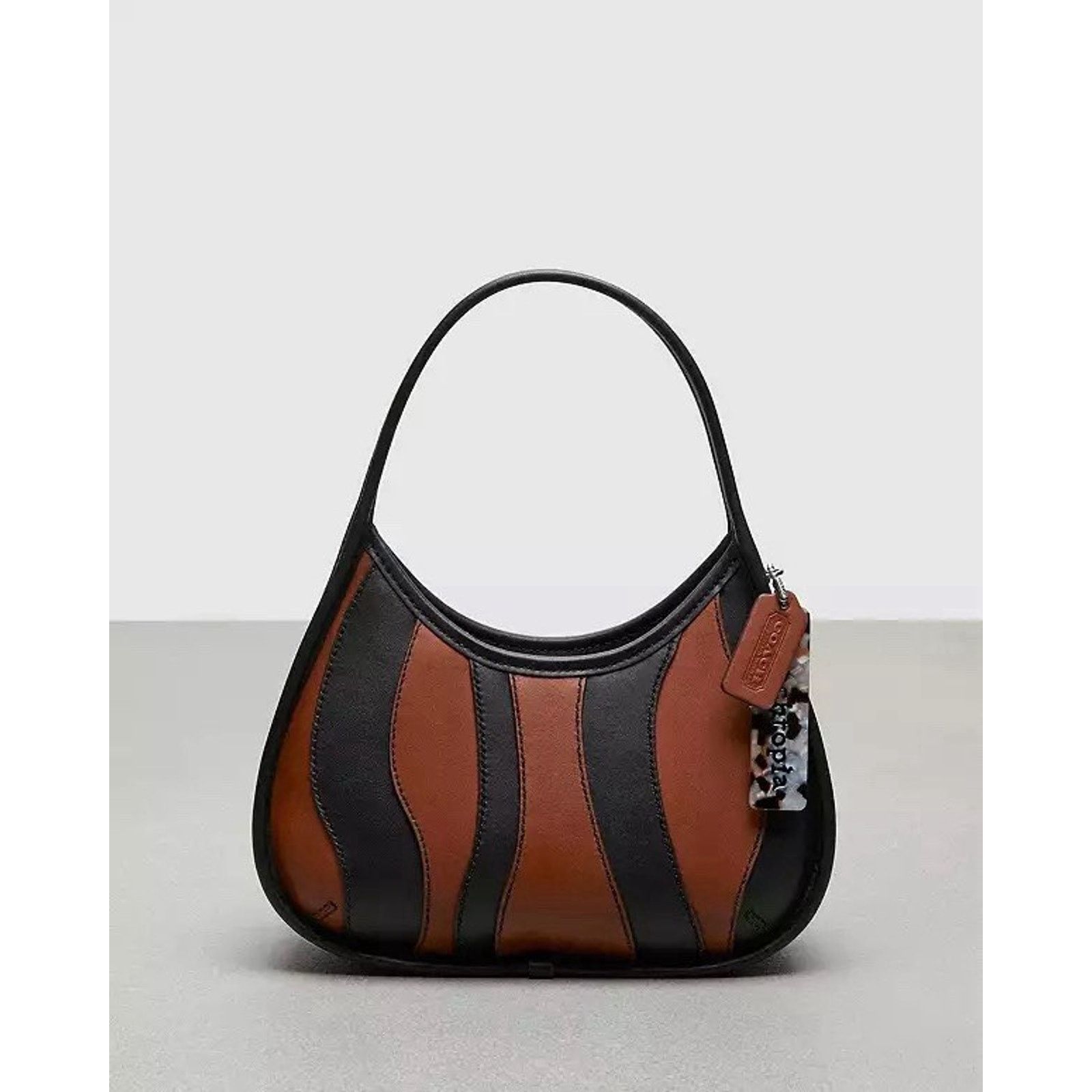 Coach NWT Coach Ergo Bag Wavy Brown Black Leather Coachtopia CQ004 Size ONE SIZE - 5 Thumbnail