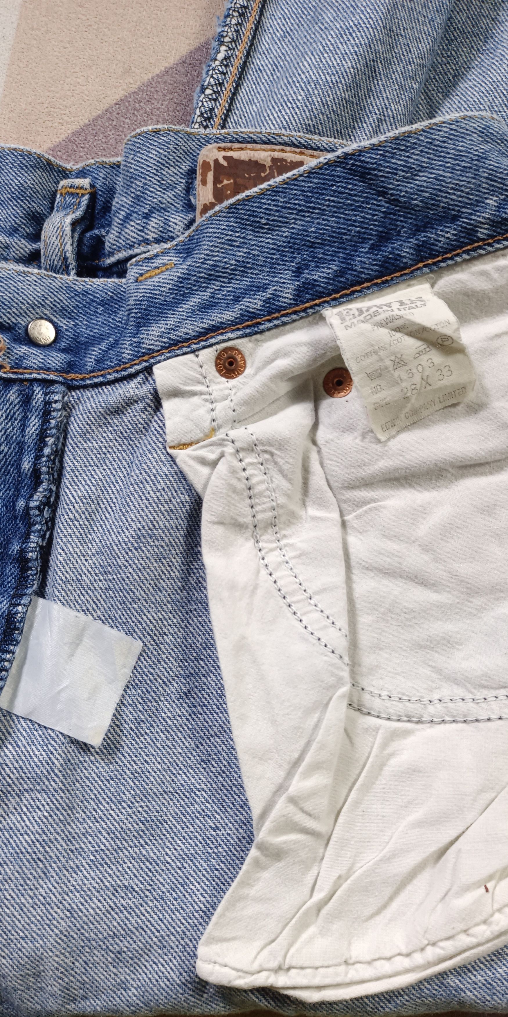 Edwin × Vintage Vintage💥 EDWIN made in Italy Distressed Jeans Size US 27 - 17 Thumbnail