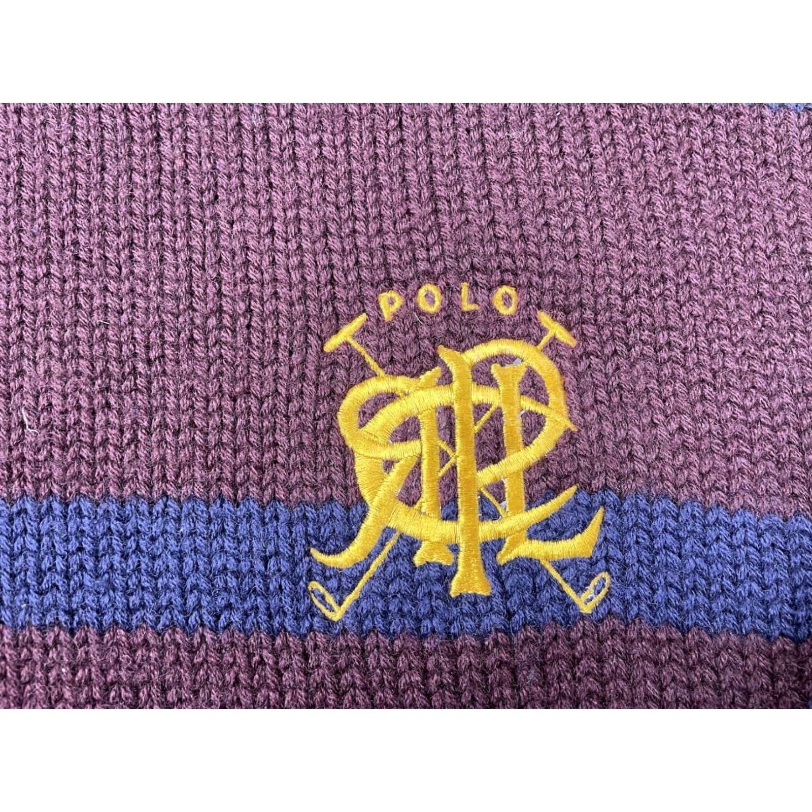 Polo Ralph Lauren VINTAGE Polo Ralph Lauren Striped Wool Knit Sweater Large Size US L / EU 52-54 / 3 - 2 Thumbnail