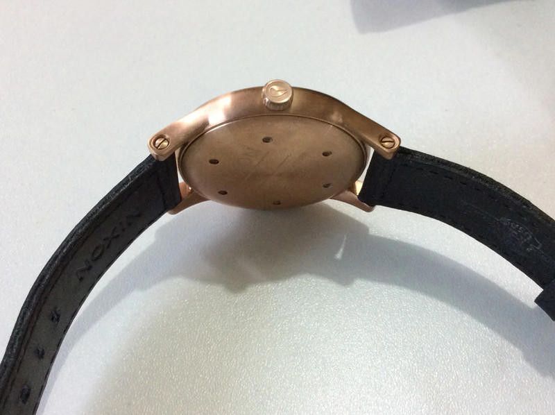 Nixon Nixon men's black dial leather strap watch Size ONE SIZE - 7 Thumbnail