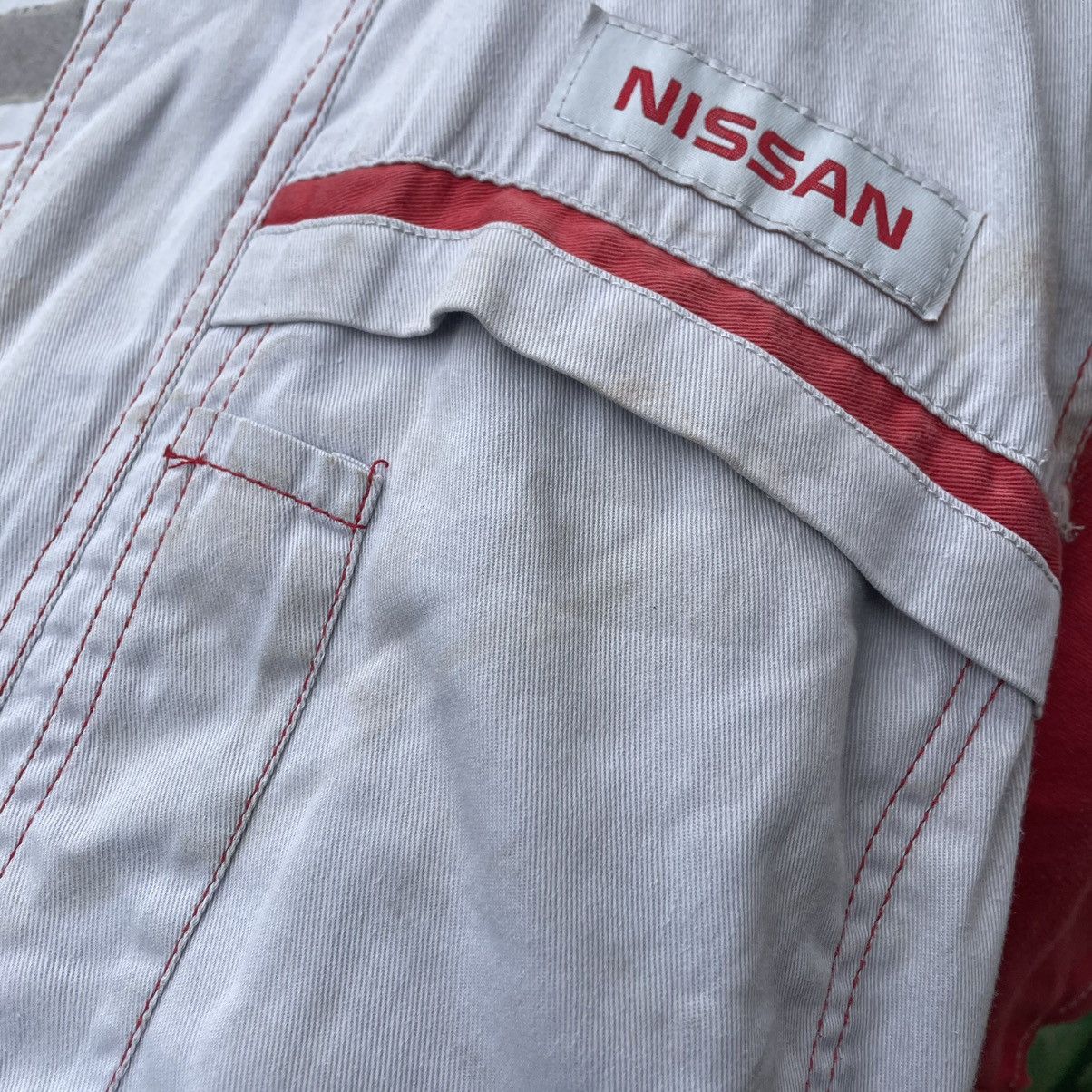 Japanese Brand 🔥🇯🇵Vintage Nissan Workers Coverall Jumpsuits Mechanic Wear Size US 30 / EU 46 - 11 Thumbnail