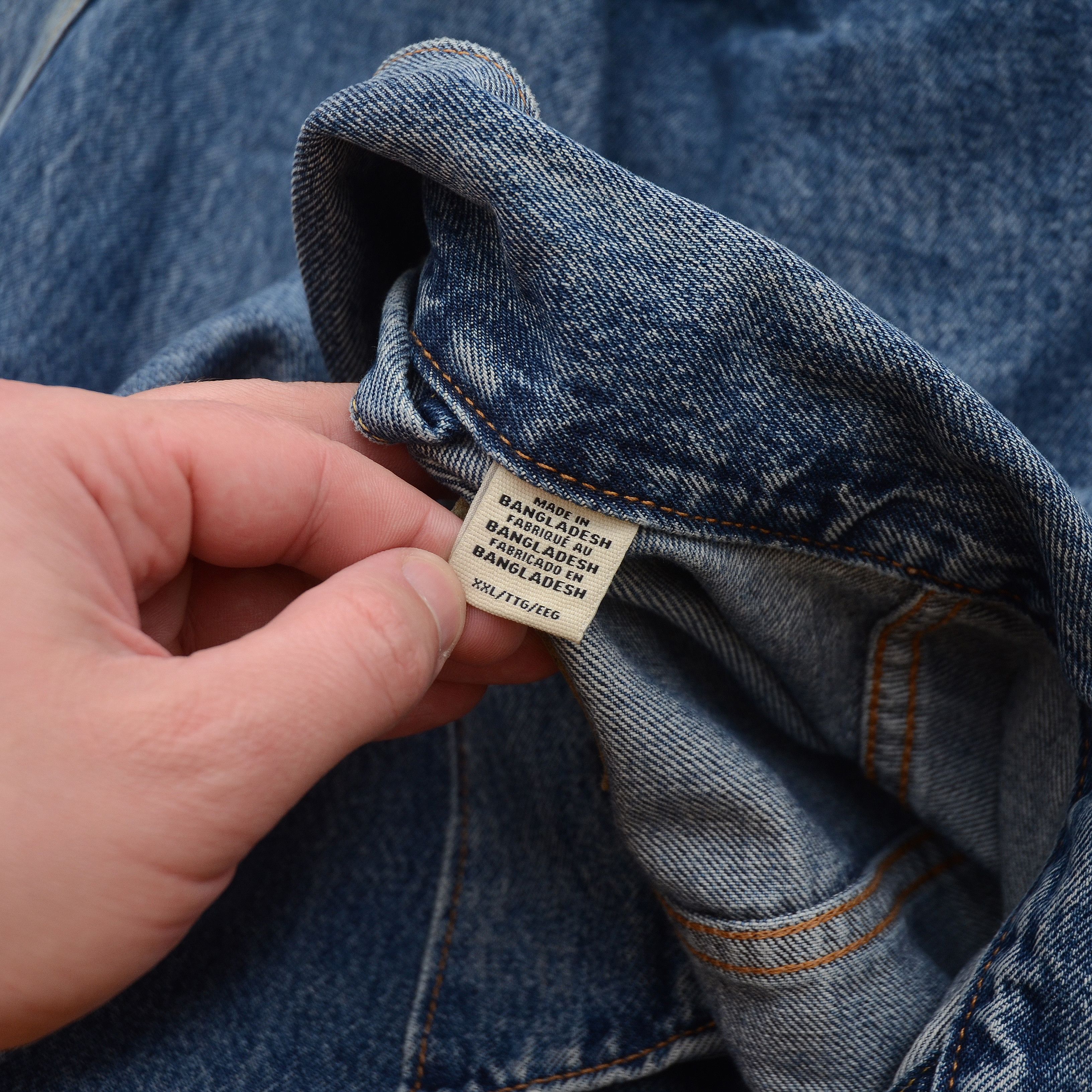 Levi's Levi’s Premium Trucker Jacket Jean Denim Big E Tab Vintage Size US XXL / EU 58 / 5 - 12 Thumbnail