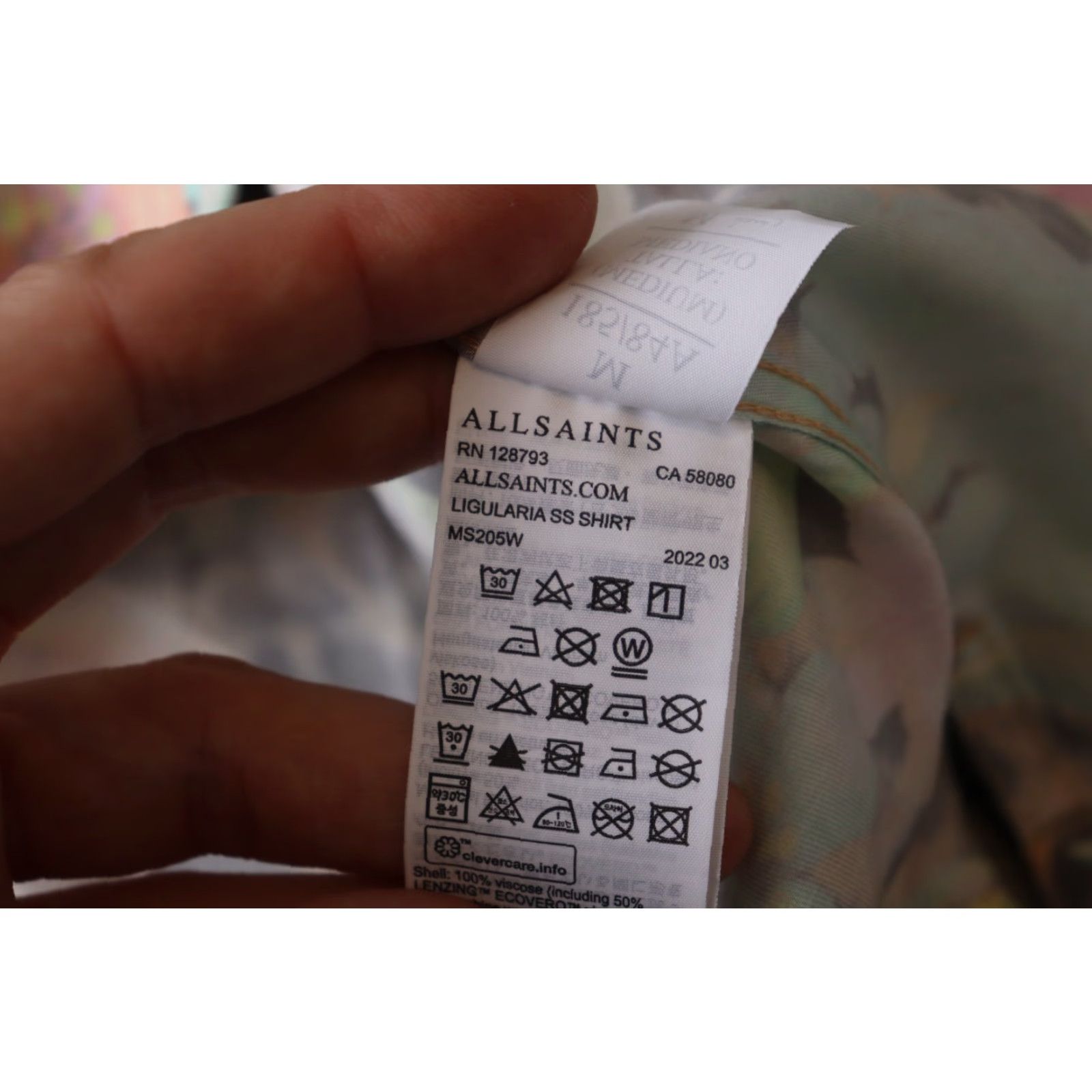 Allsaints ALL SAINTS LIGULARIA SHORT SLEEVE SHIRT FLORAL CHEETAH PRINT 100% VISCOSE MENS M Size US M / EU 48-50 / 2 - 7 Thumbnail