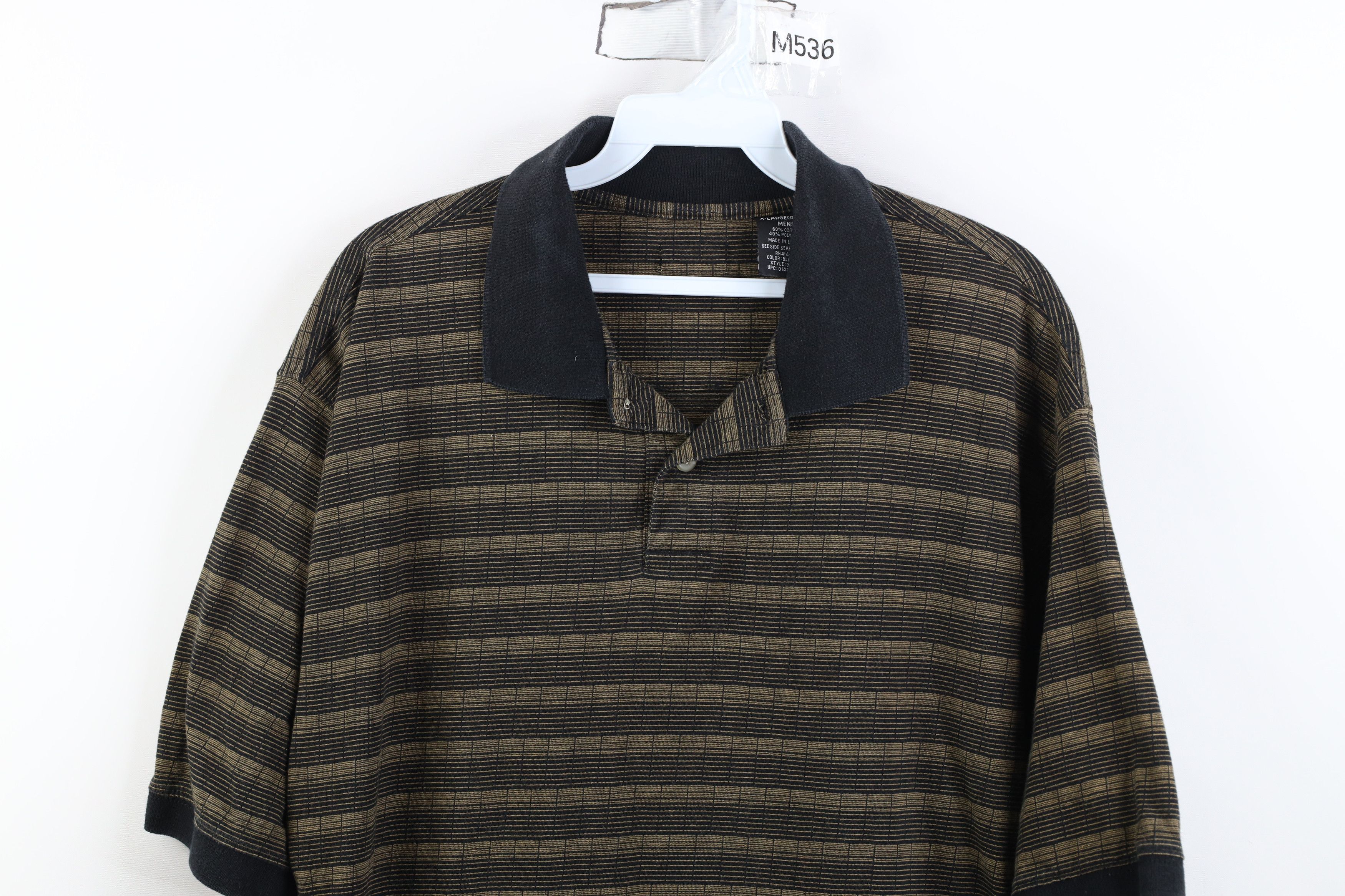 Vintage Vintage 90s Streetwear Striped Knit Collared Golf Polo Shirt Size US XL / EU 56 / 4 - 2 Thumbnail