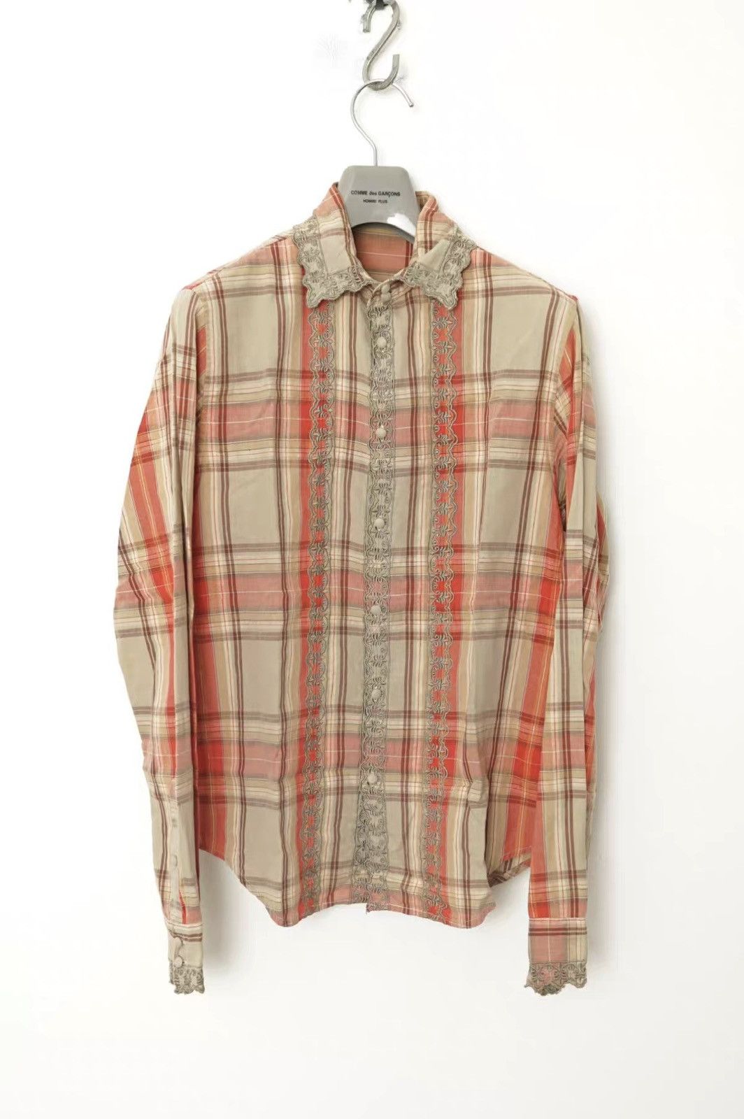 Iroquois Japan Iroquois Embroidered Mock Neck Plaid Shirt Size XS / US 0-2 / IT 36-38 - 2 Thumbnail
