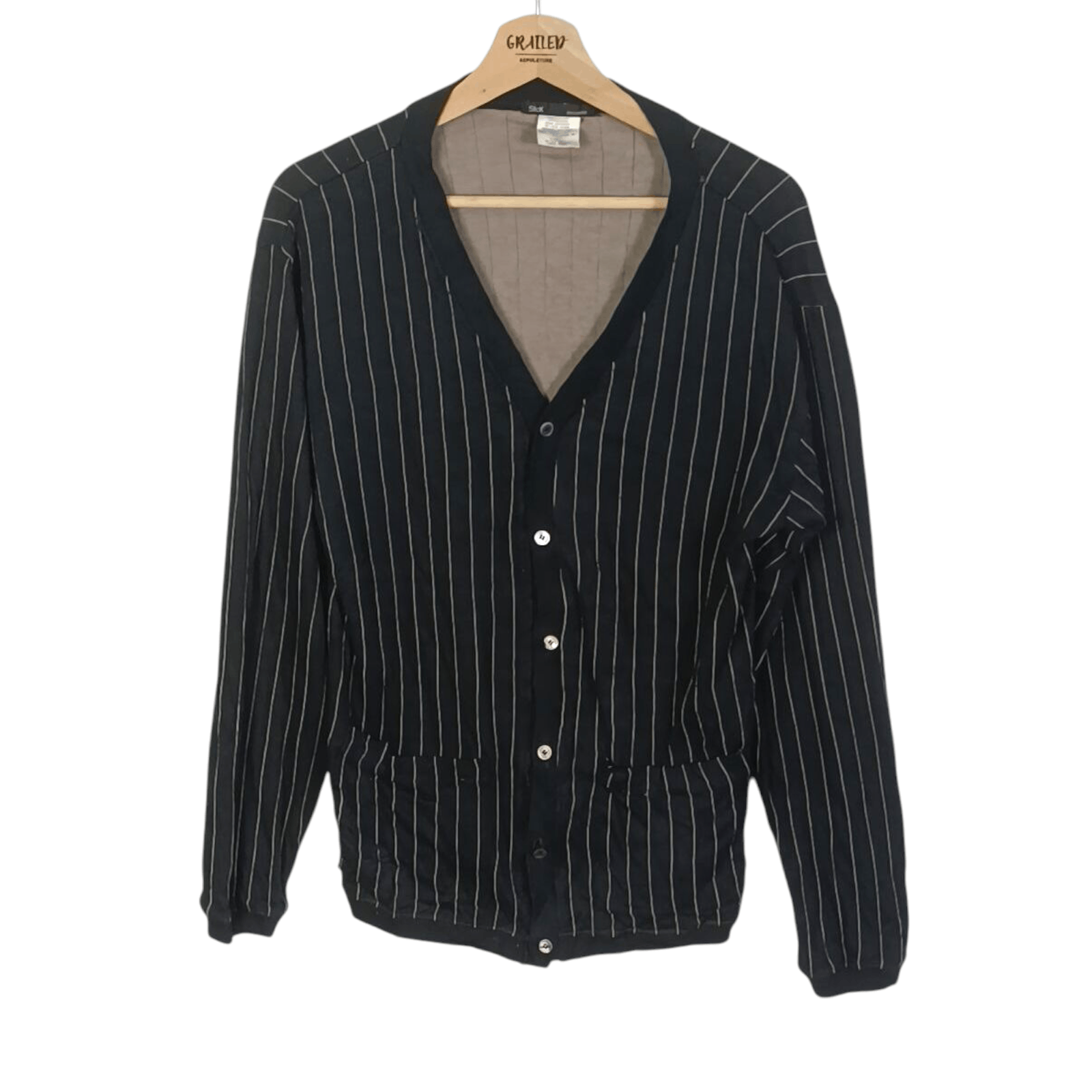 Slick Slick "excavate" Hicory Stripe Men Cardigan Size US M / EU 48-50 / 2 - 1 Thumbnail