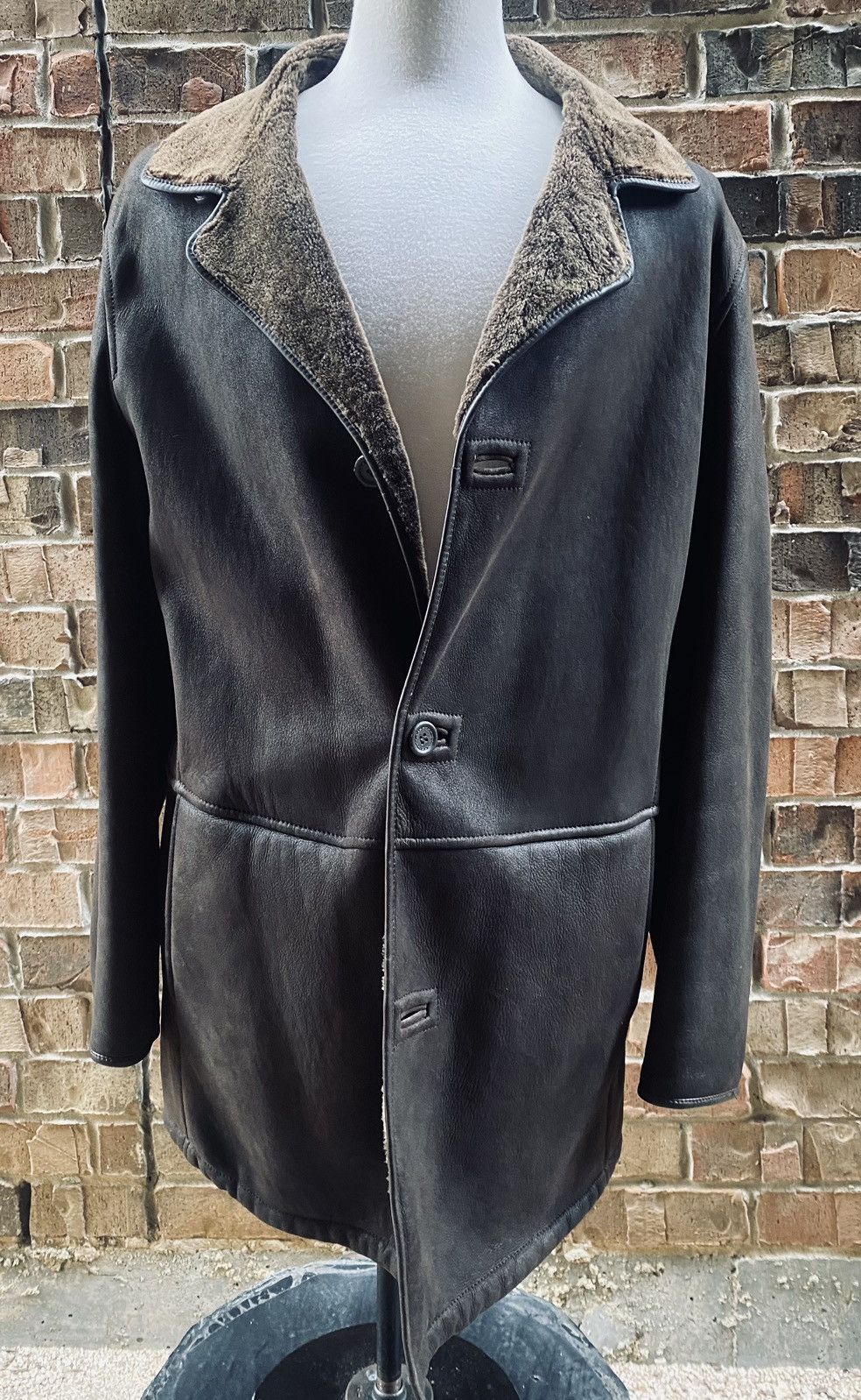 Ermenegildo Zegna Zegna 🇮🇹 brown suede full Sherpa lined car coat 50 VGC Size US M / EU 48-50 / 2 - 1 Thumbnail