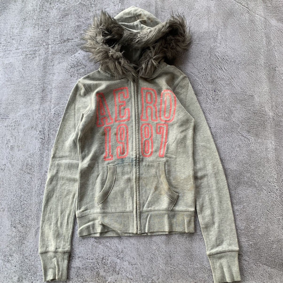 Aeropostale zip fur hoodie