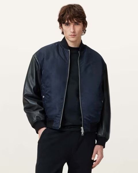 Allsaints AllSaints MYLER - Bomber Jacket - blac ink blue/dark blue Size US L / EU 52-54 / 3 - 4 Thumbnail