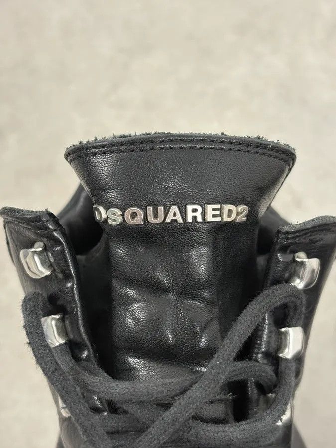 Dsquared2 2000s Dsquared2 Black Leather Hiking Boots Size US 11 / EU 44 - 7 Thumbnail