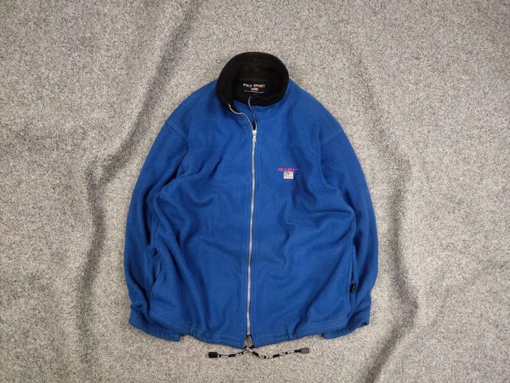 Vintage 90s Polo Sport Ralph Lauren Fleece Pullover Jacket