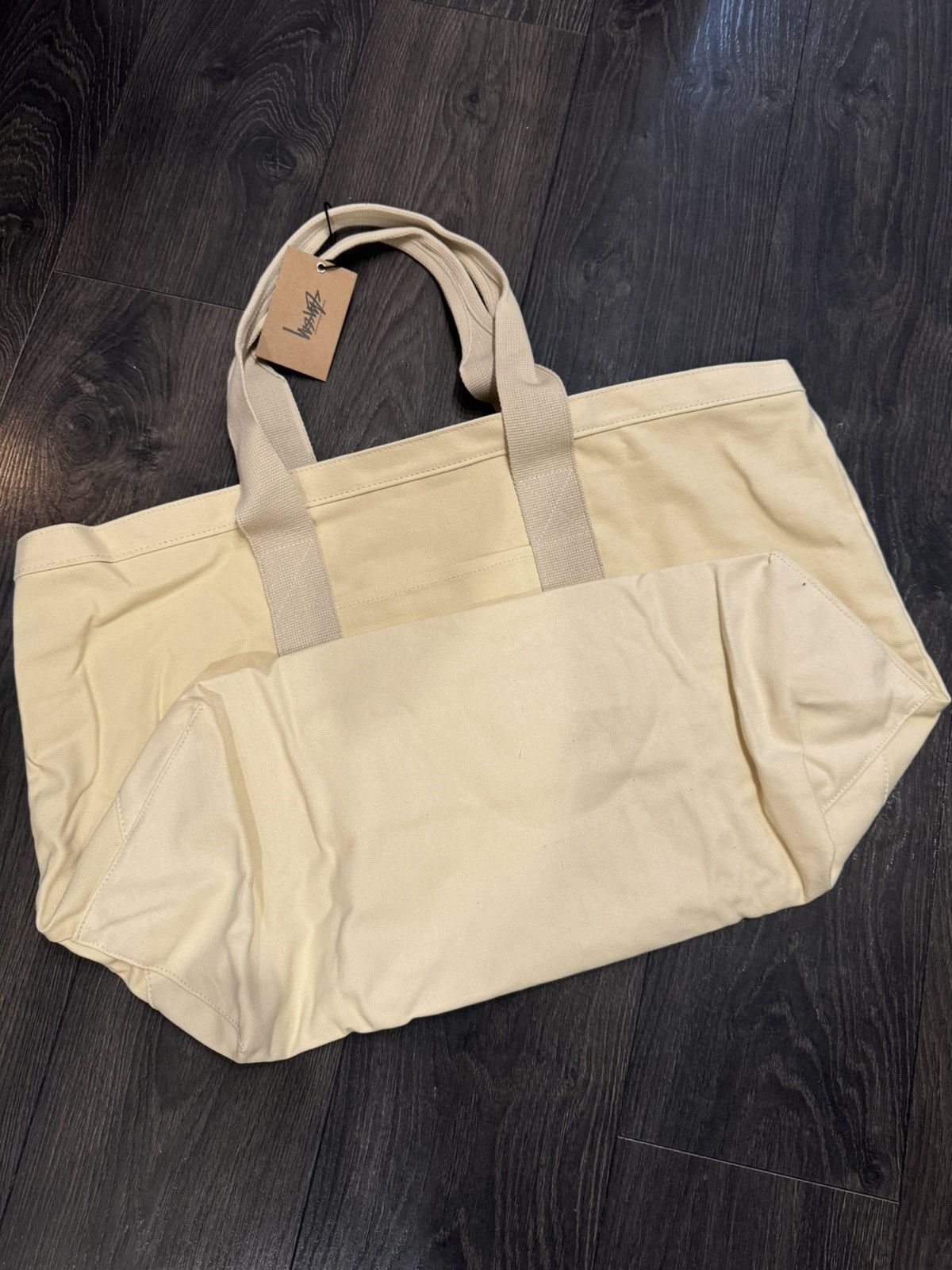 Stussy Large Beige Canvas Stussy Tote Bag Size ONE SIZE - 2 Thumbnail