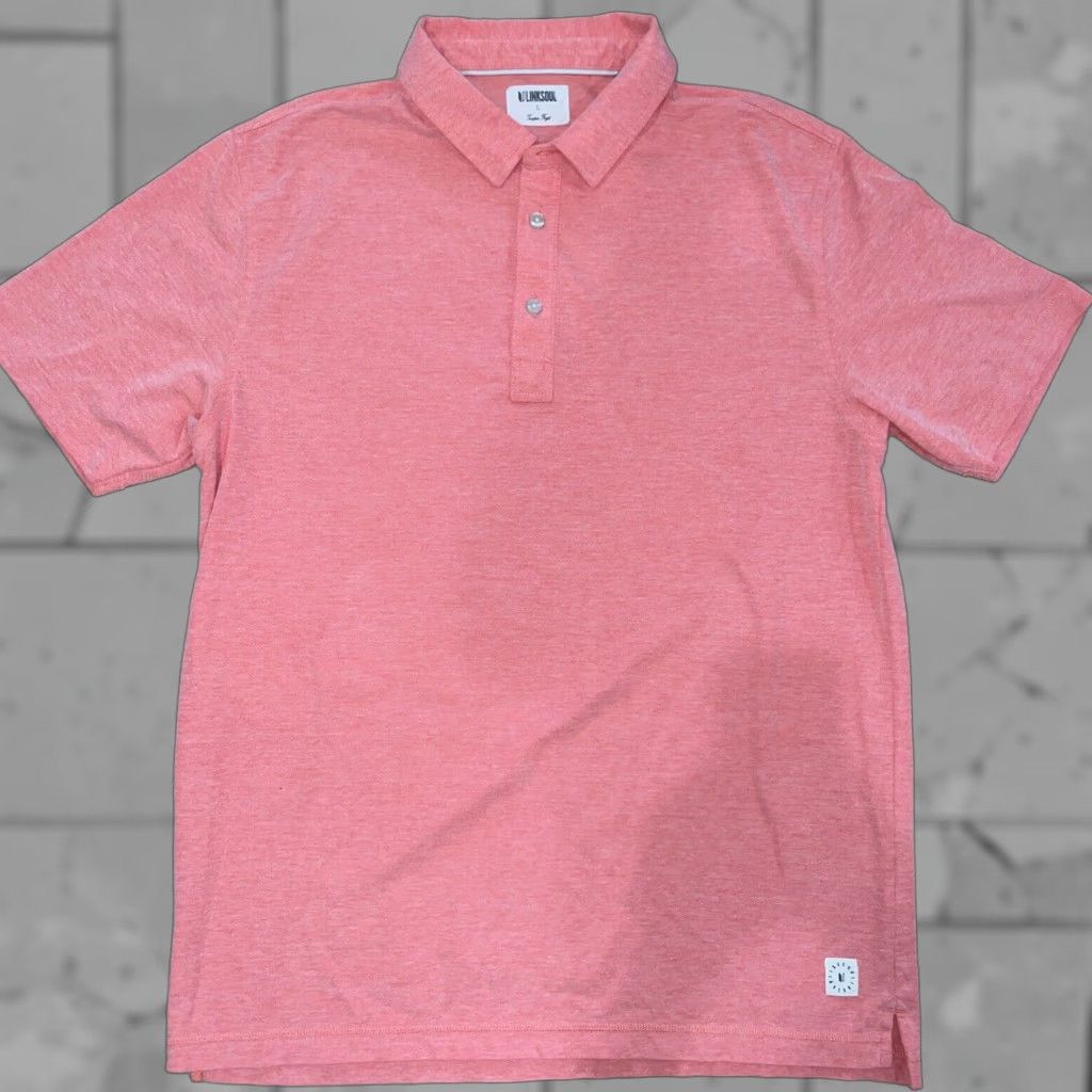 Vintage VINTAGE Linksoul Tempus Fugit Polo Shirt Men’s Large Pink Size US L / EU 52-54 / 3 - 1 Thumbnail
