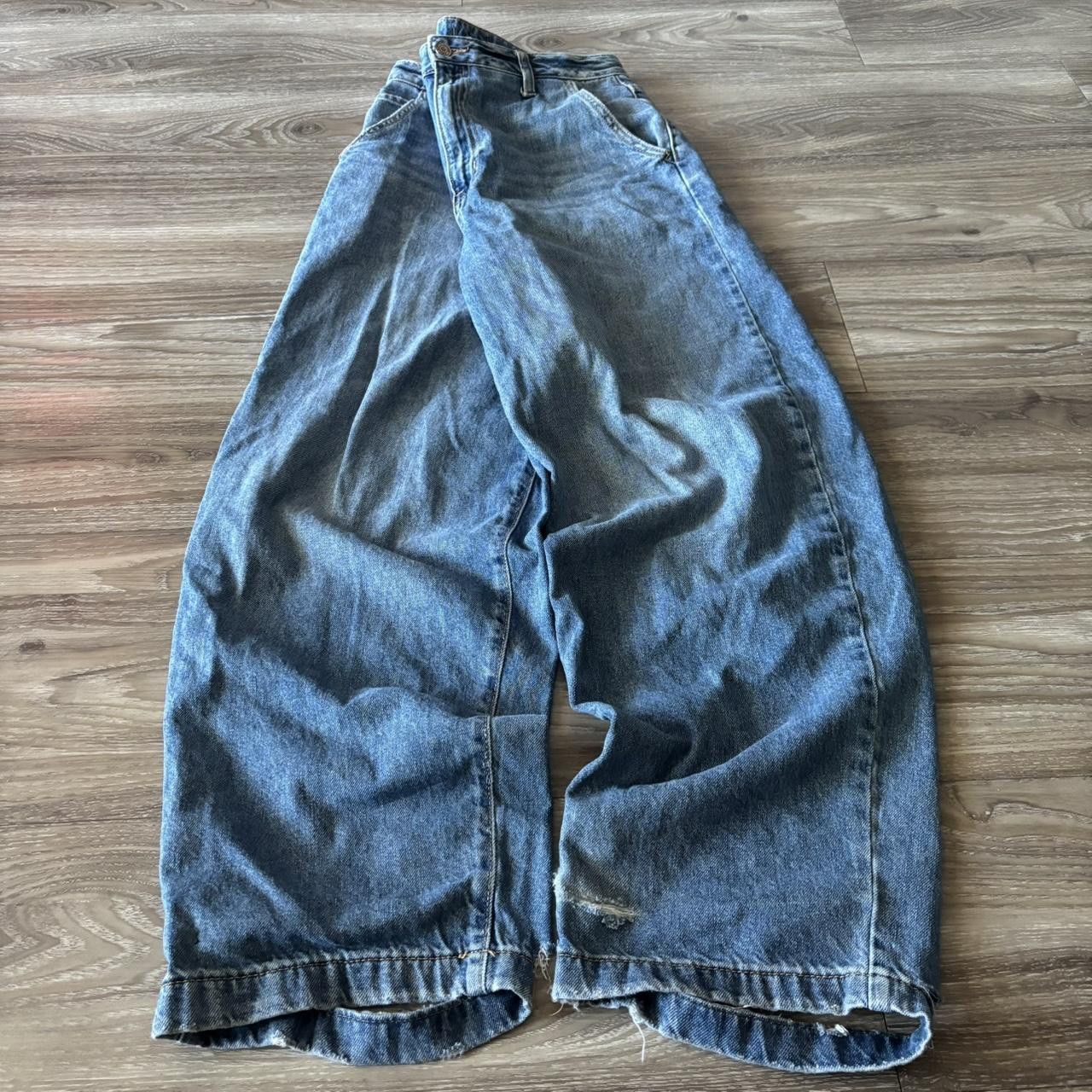 Japanese Brand Crazy Vintage Y2K/2000s Baggy Streetwear Skater Denim Jeans! 30x29 Size US 30 / EU 46 - 3 Thumbnail