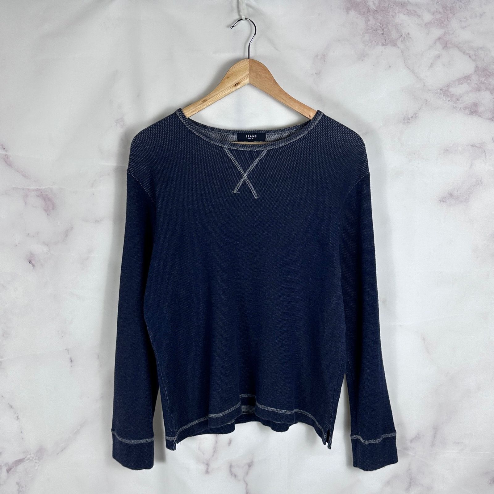 Beams Plus Navy Blue Crewneck Sweatshirt Size US M / EU 48-50 / 2 - 1 Thumbnail