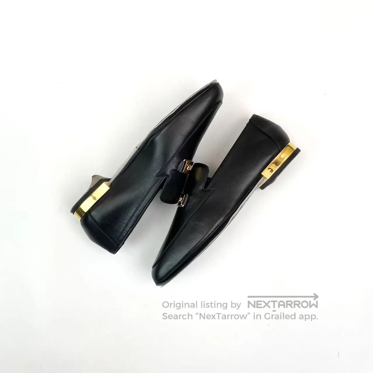 Chanel Chanel Black gold buckle logo loafers| Size US 7 / IT 37 - 5 Thumbnail
