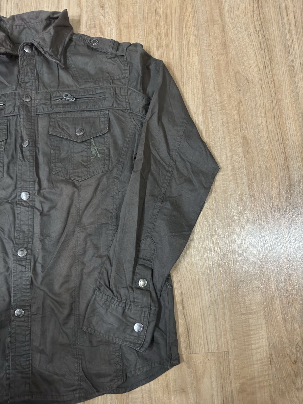 If Six Was Nine × In The Attic × Japanese Brand In the attic embroidery skulls zipper wired collar shirt Size US L / EU 52-54 / 3 - 4 Thumbnail