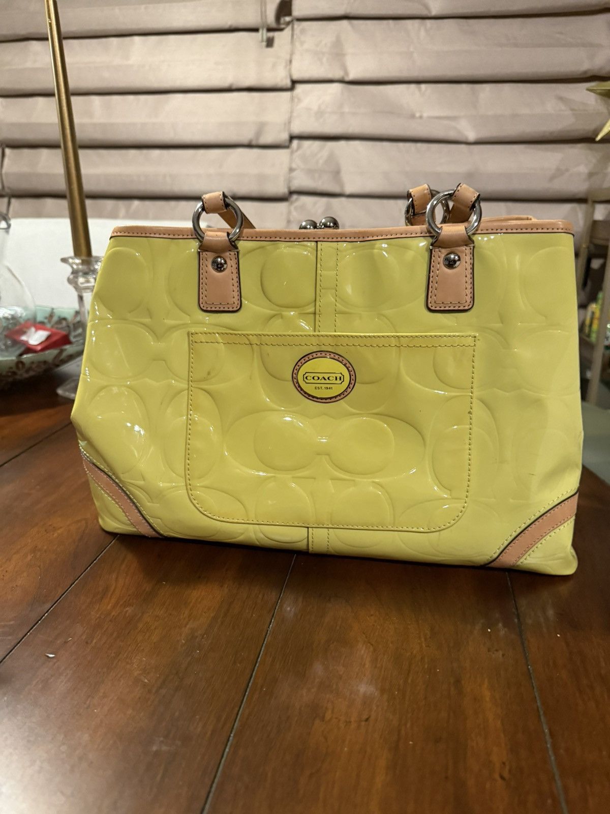 Coach Y2K Era Coach Two Way Tote in Lime Green Size ONE SIZE - 1 Thumbnail