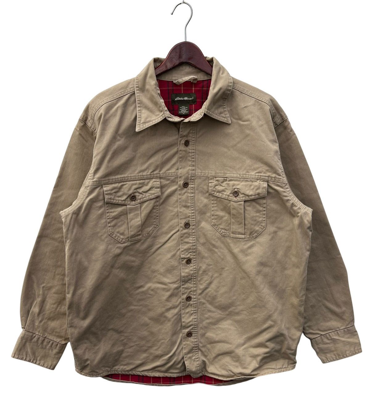 Eddie Bauer Eddie Bauer Checked Tartan Lining Heavy Button Shirt Size US L / EU 52-54 / 3 - 2 Thumbnail