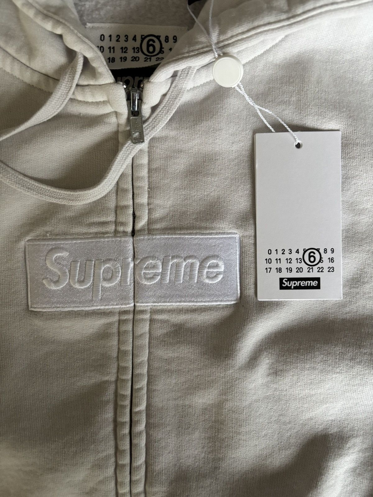 Maison Margiela × Supreme Supreme X MM6 Box Logo Zip Up Hoodie Size US L / EU 52-54 / 3 - 3 Thumbnail