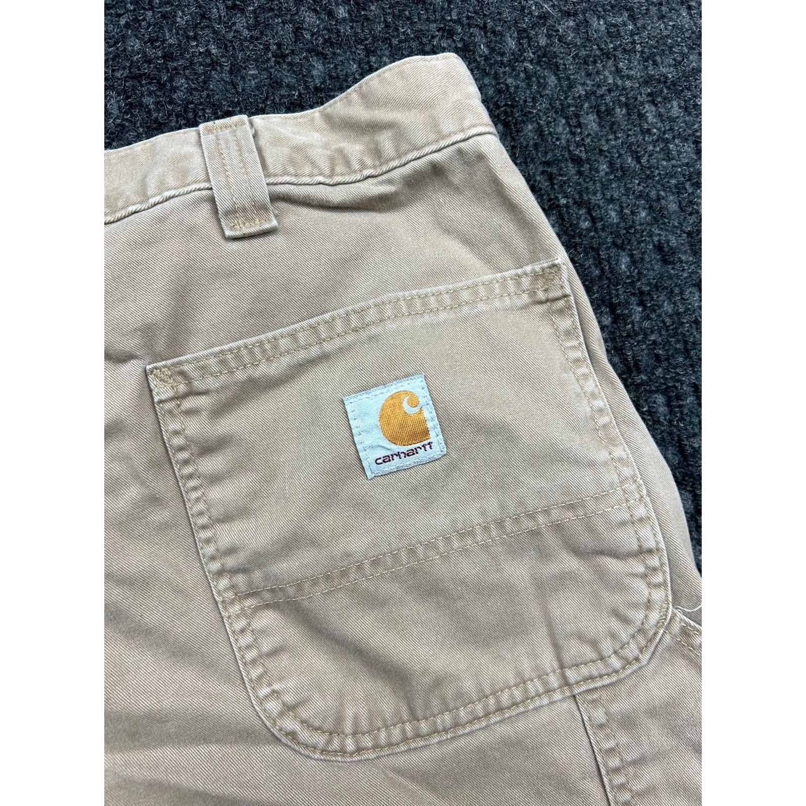 Carhartt VINTAGE Carhartt Relaxed Fit Canvas Work Pants Carpenter 40 x 30 Beige Men Pants 40 Beige Carhartt Carpenter USA Workwear 40 Mens Size US 40 / EU 56 - 3 Thumbnail