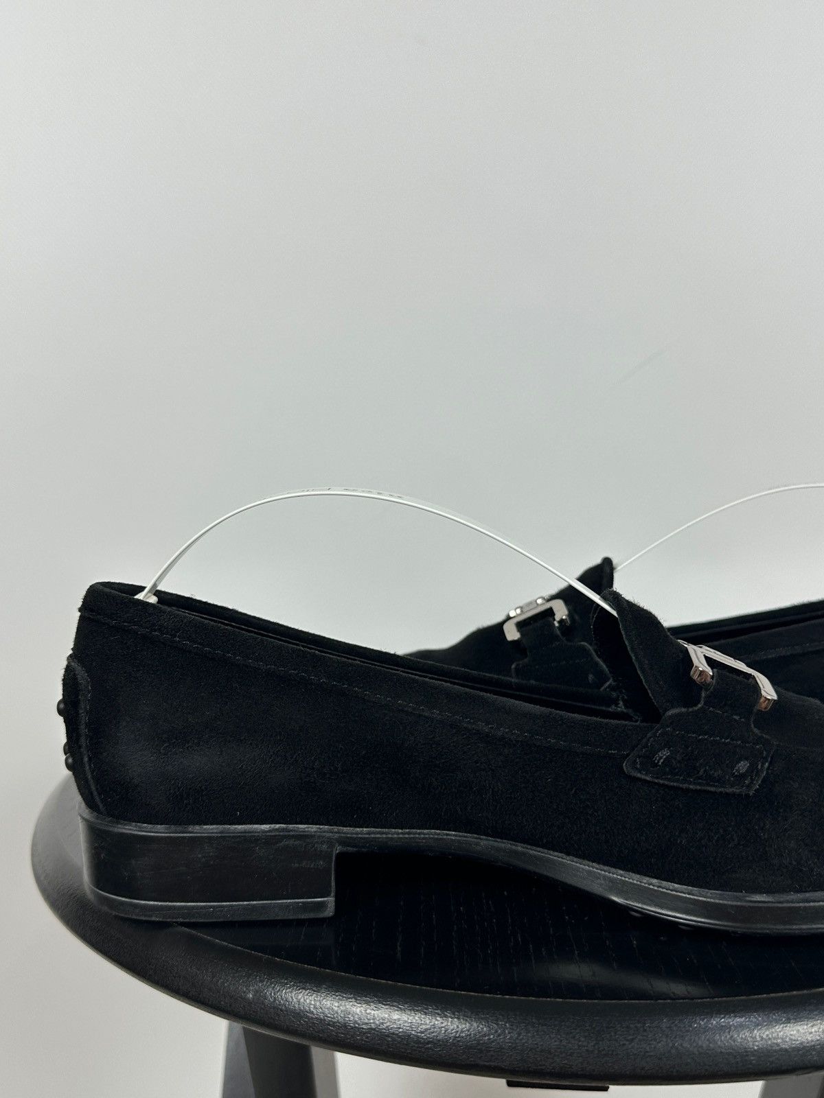 Tod's Tod’s Black Suede Horsebit Buckle Loafers Size US 6.5 / IT 36.5 - 17 Thumbnail