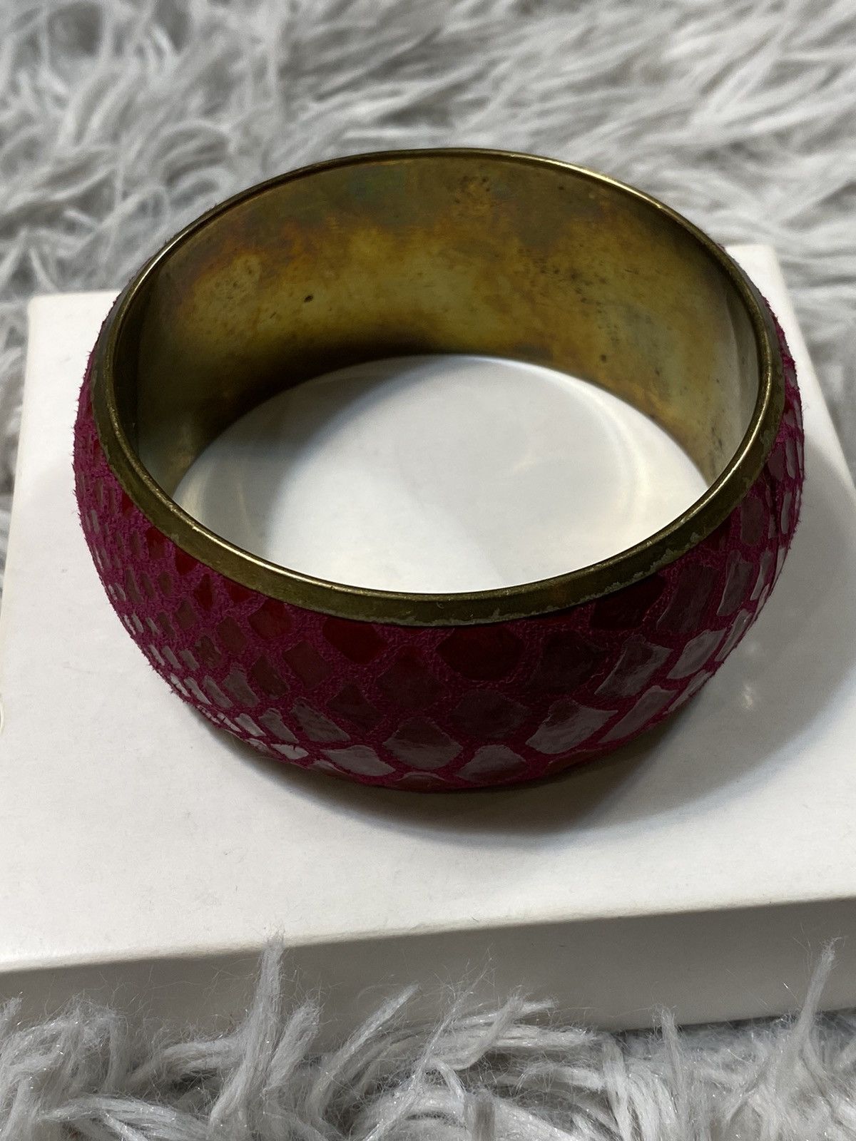 Jewelry Pink Textured Bangle - Japanese Brand Size ONE SIZE - 6 Thumbnail