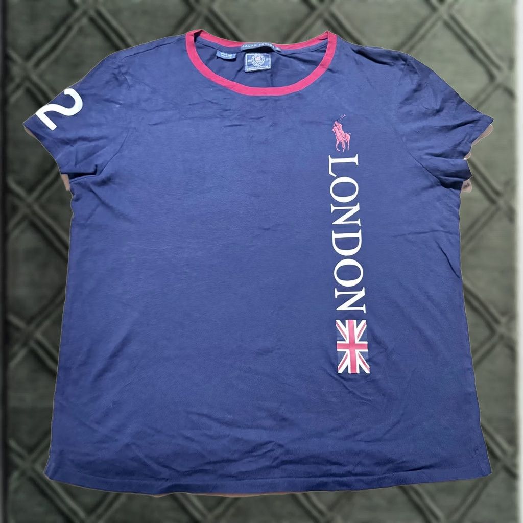 Ralph Lauren Ralph Lauren T-Shirt Men Blue Short Sleeve XL USA Olympic Team London 2012 Size US XL / EU 56 / 4 - 1 Thumbnail